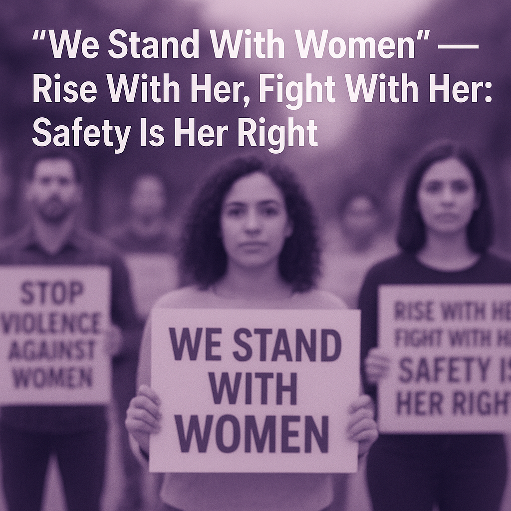 “We Stand With Women” — Rise With Her, Fight With Her: Safety Is Her Right