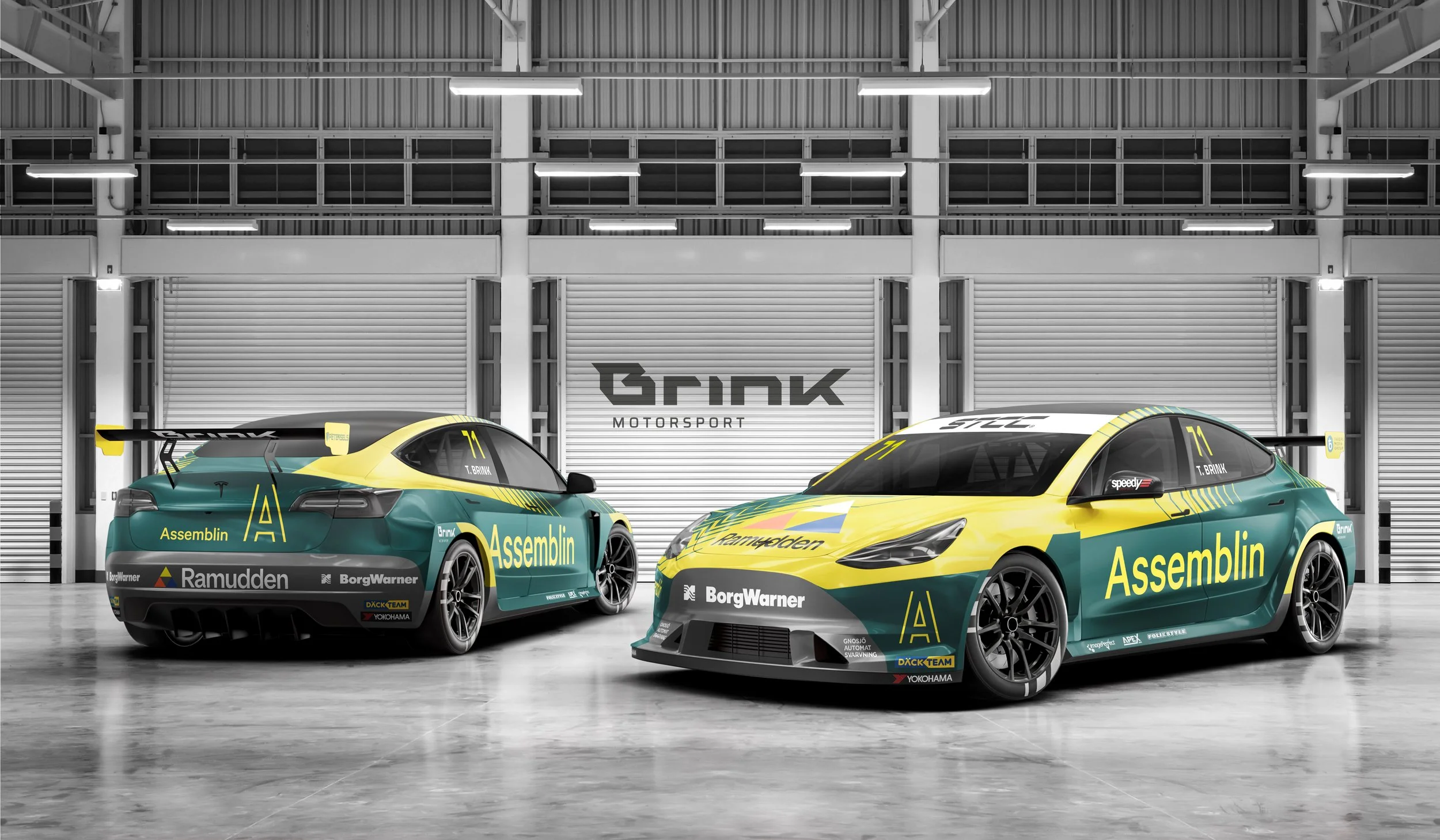 Tobias Brink jagar elektriskt STCC-guld med Tesla Model 3 — STCC
