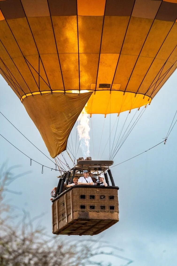 The Haydar Experiences Team On A Hot Air Balloon Safari Field Visit