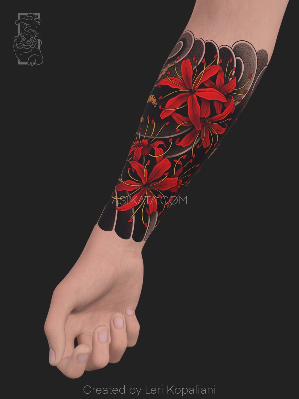 Centipede & Spider Lily Tattoo Design | Tokyo Ghoul Style  ASIKATA