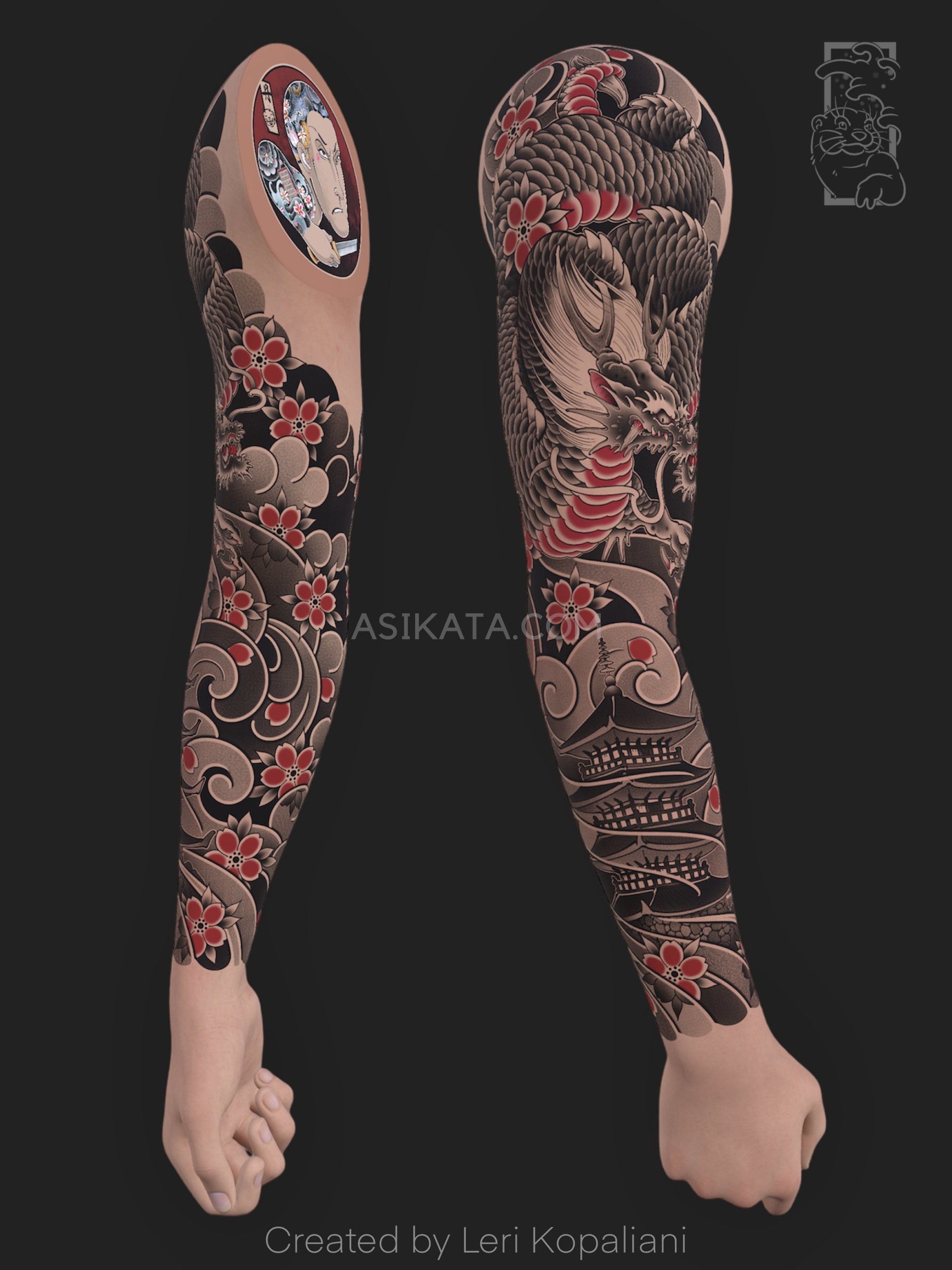 Japanese temple #tattoo #tattoos #detroittattooartist #detroittattoos  #explorepage #2recklessrome | Instagram