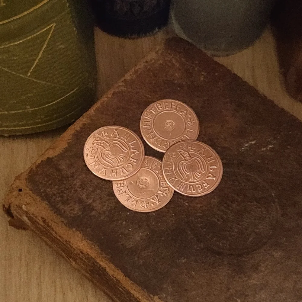 Souvenir-mynt i koppar