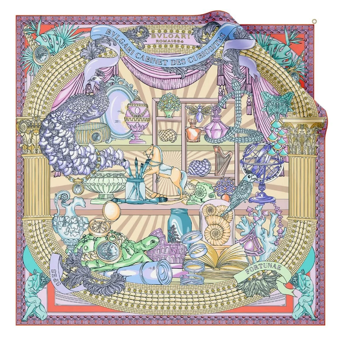 My design @bvlgari curiosity scarf in its soft tones colorway. Swipe right to catch the nocturnal one 💎