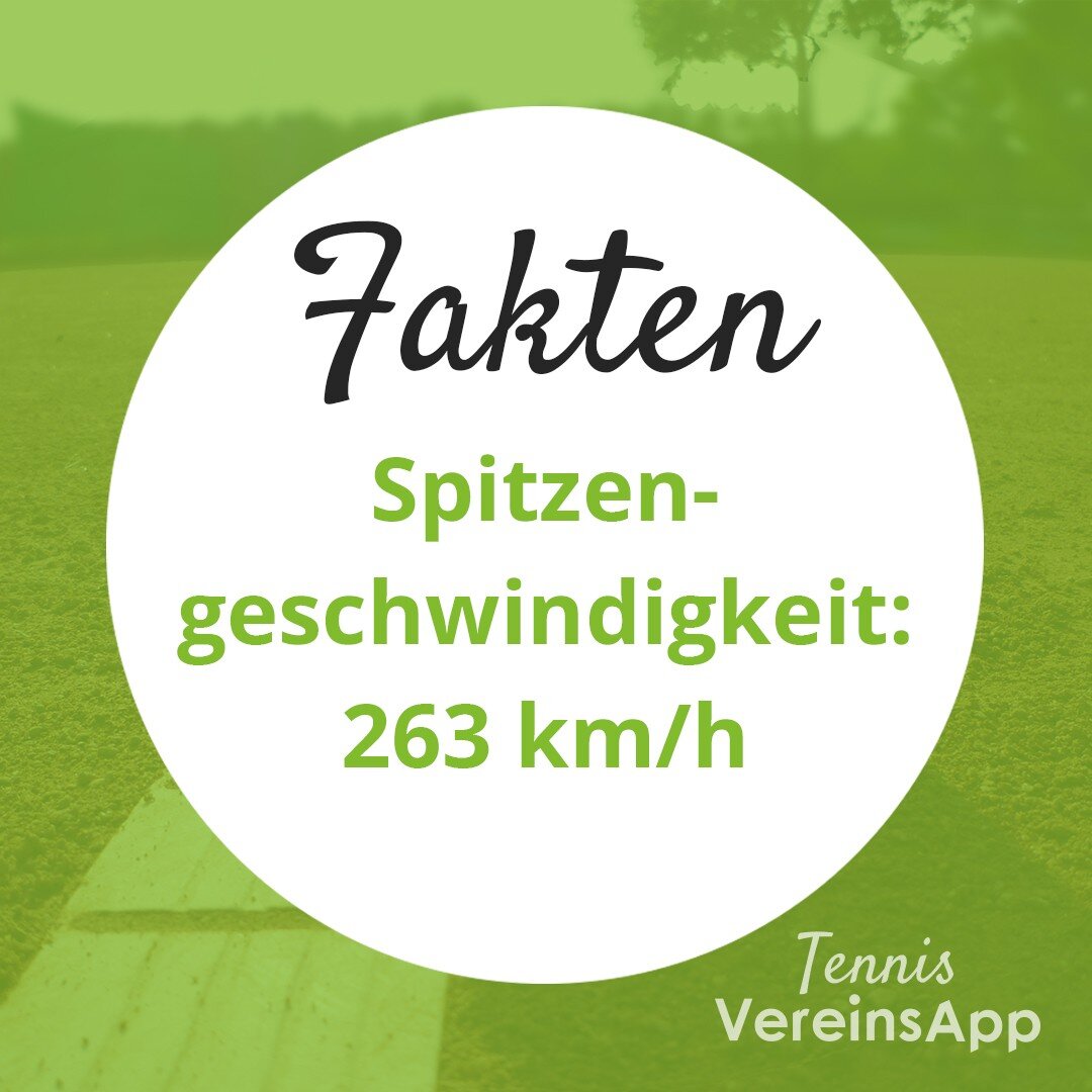 Im Mai 2012 ist es soweit, beim Aufschlag wird eine Spitzengeschwindigkeit von 263 km/h gemessen. Somit h&auml;lt der Australier Sam Groth den Weltrekord. #tennis #tennisfan #tennislife #tennislove #tennismatch #tenniscourt #tennisplayer #tennistrain