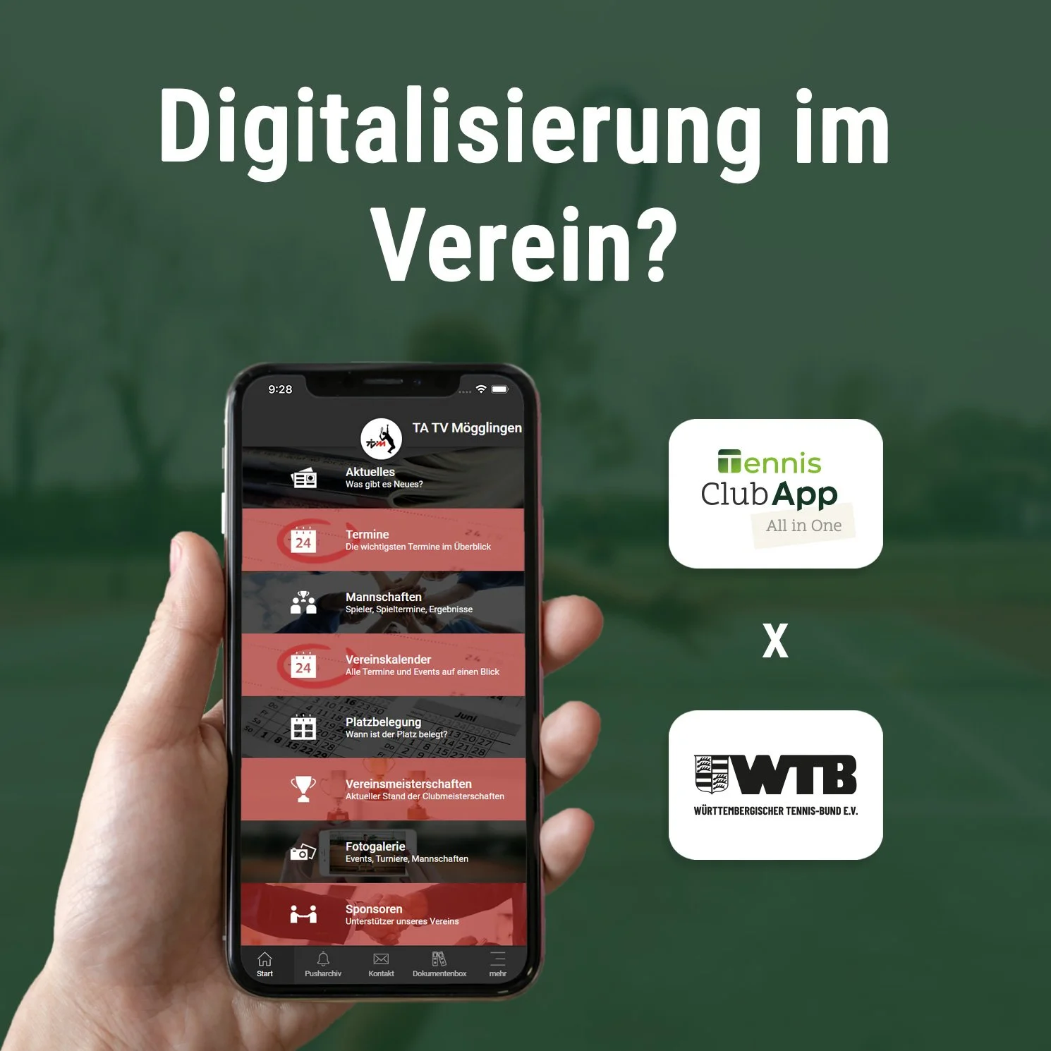 Tennis ClubApp ist neuer Partner des Württembergischen Tennis-Bunds (WTB)