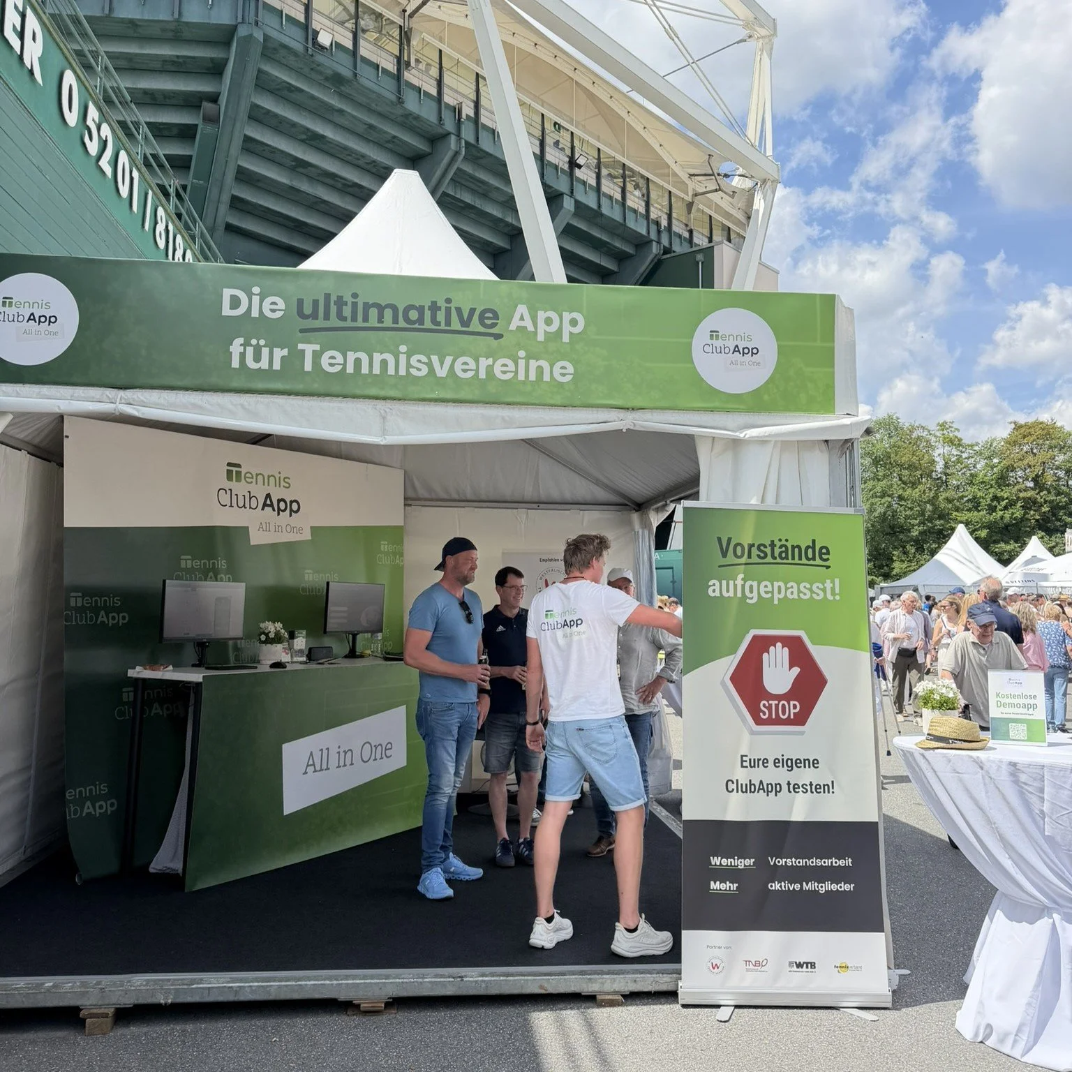 Die Tennis ClubApp bei den TERRA WORTMANN OPEN in Halle