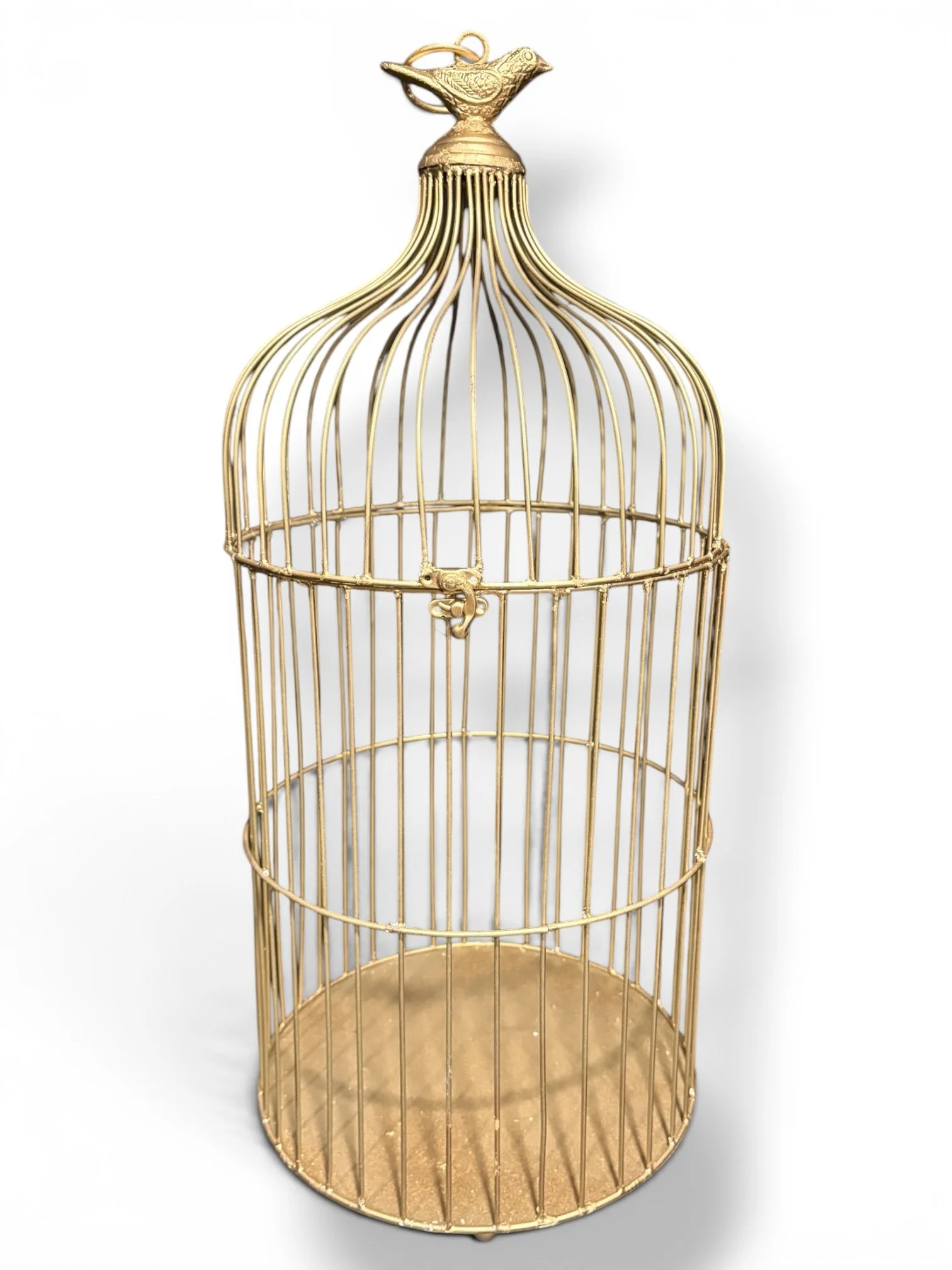 Tall Gold Bird Cage for Hire - Height 63cm