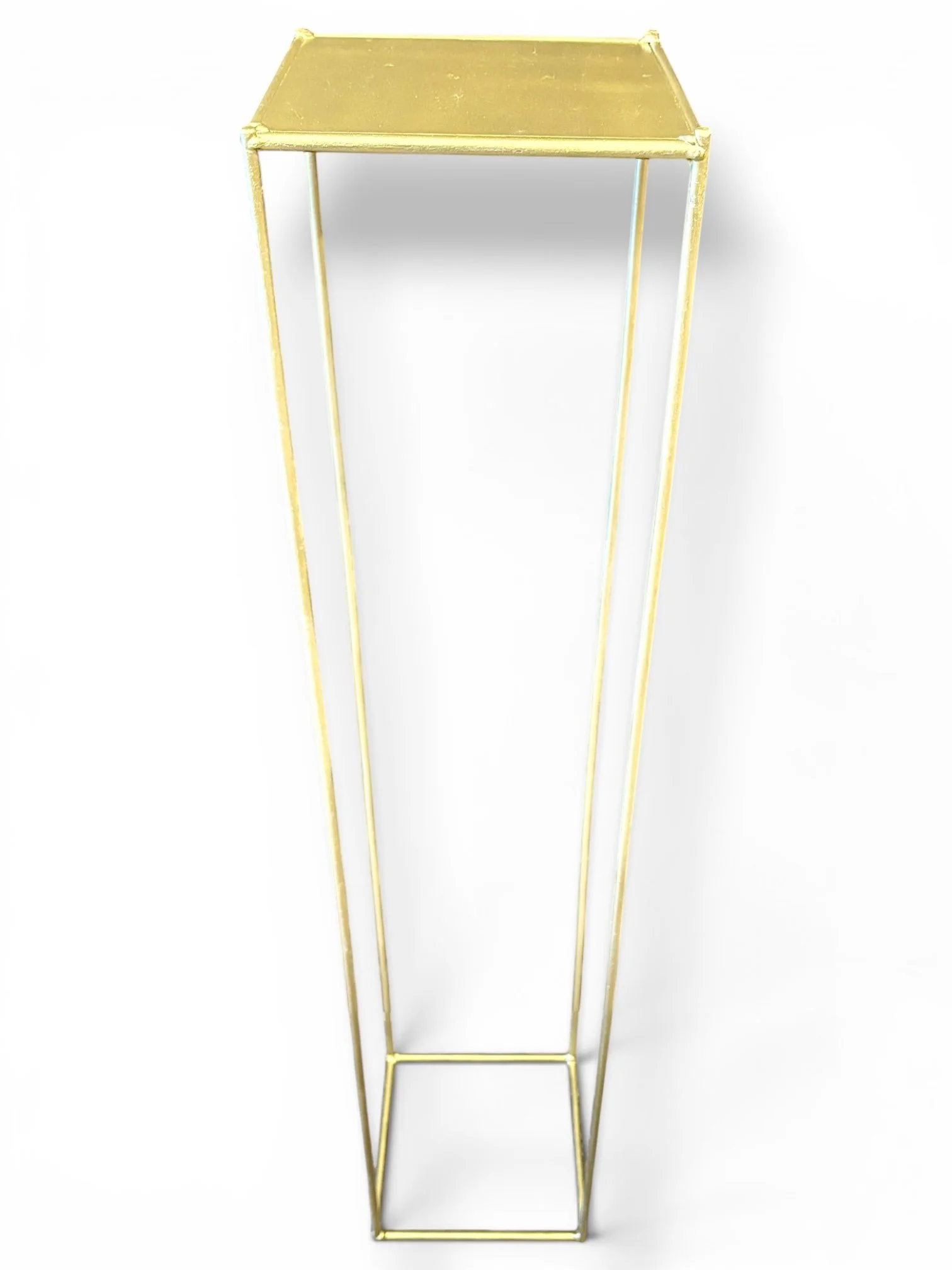 Tall Gold Metal Stand for Hire - Height 105cm