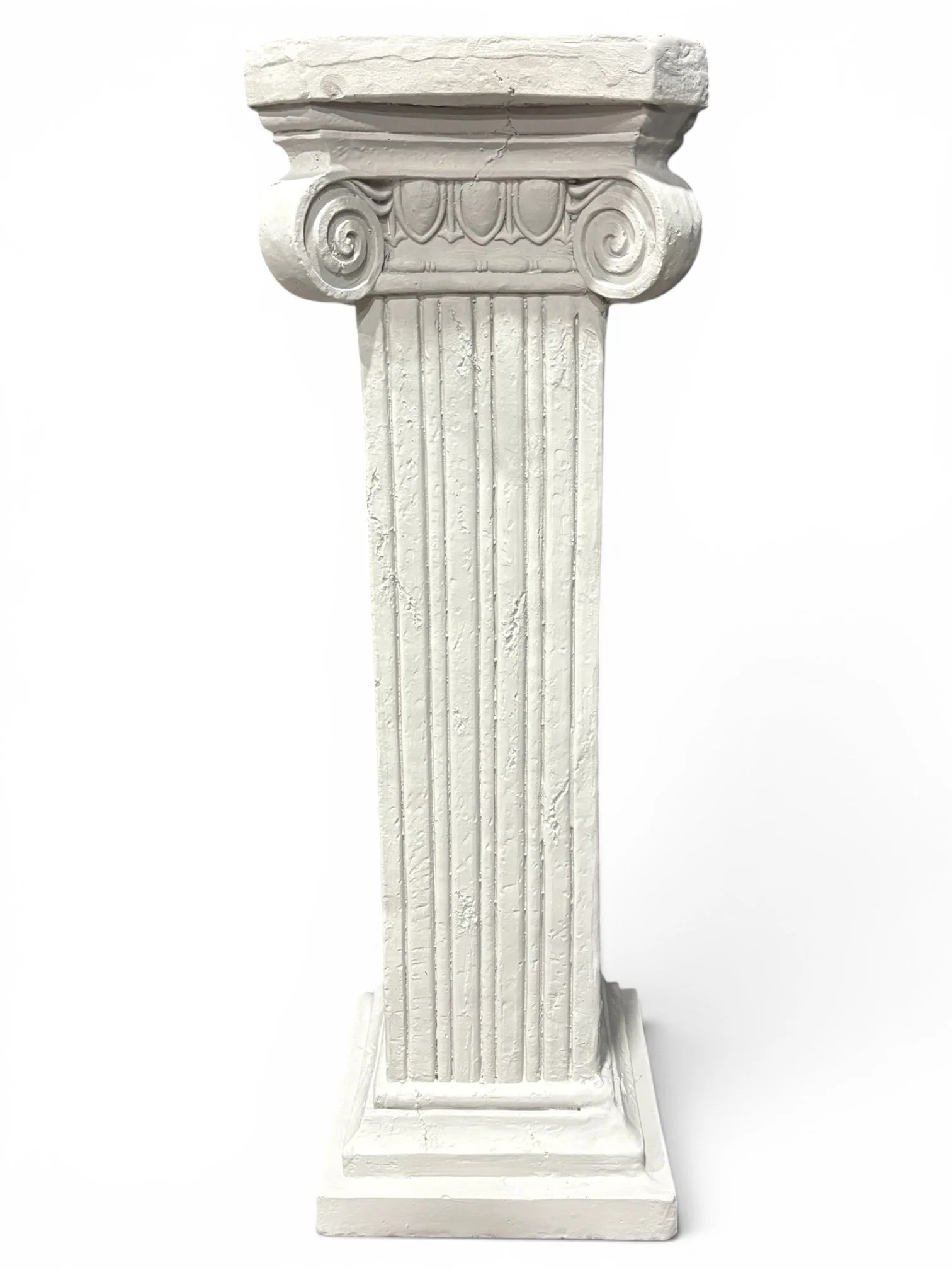 Classical Light Grey Stone Effect Plinth for Hire – Height 96cm
