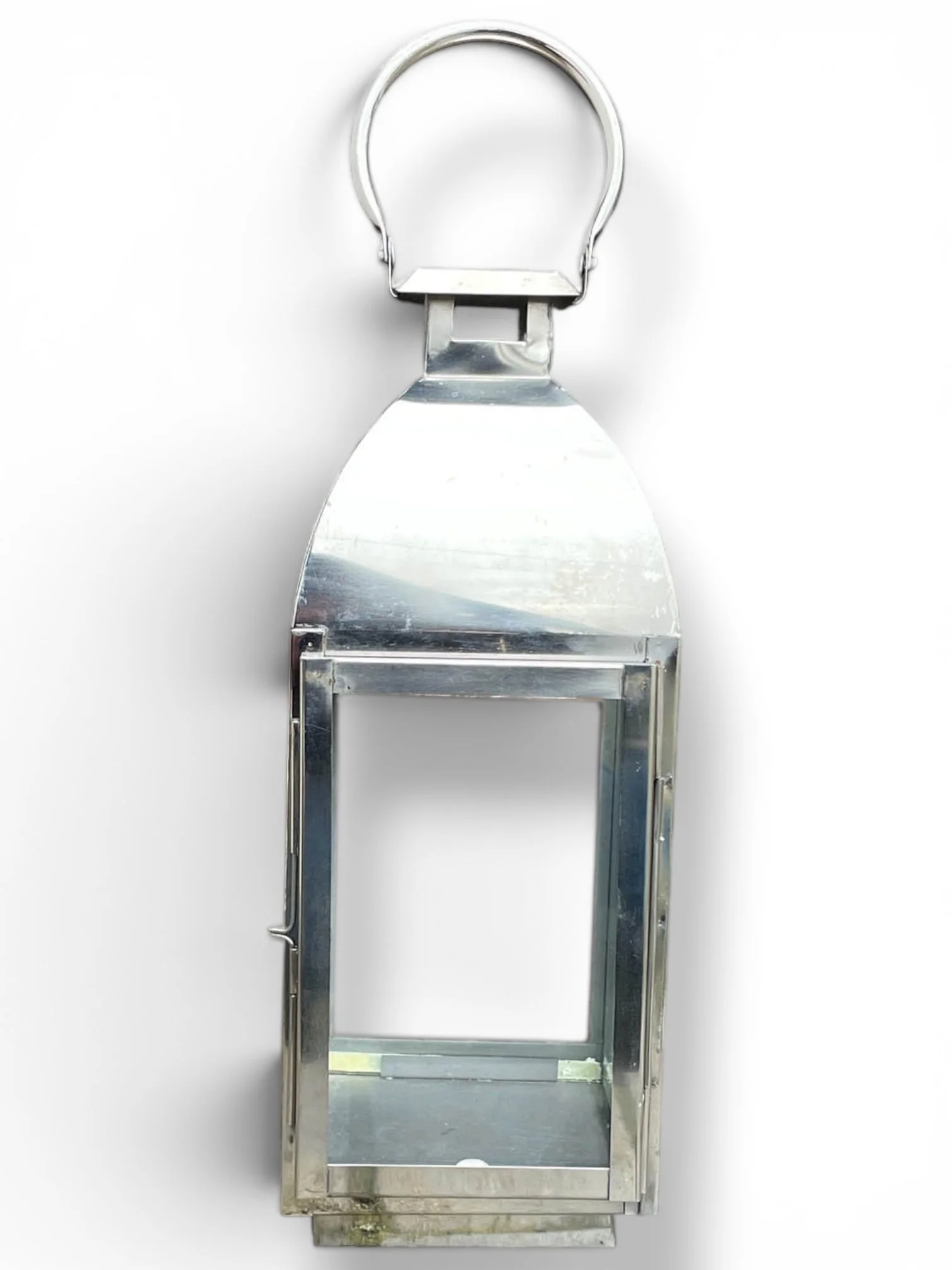 Silver Lantern Hire - Height 40cm