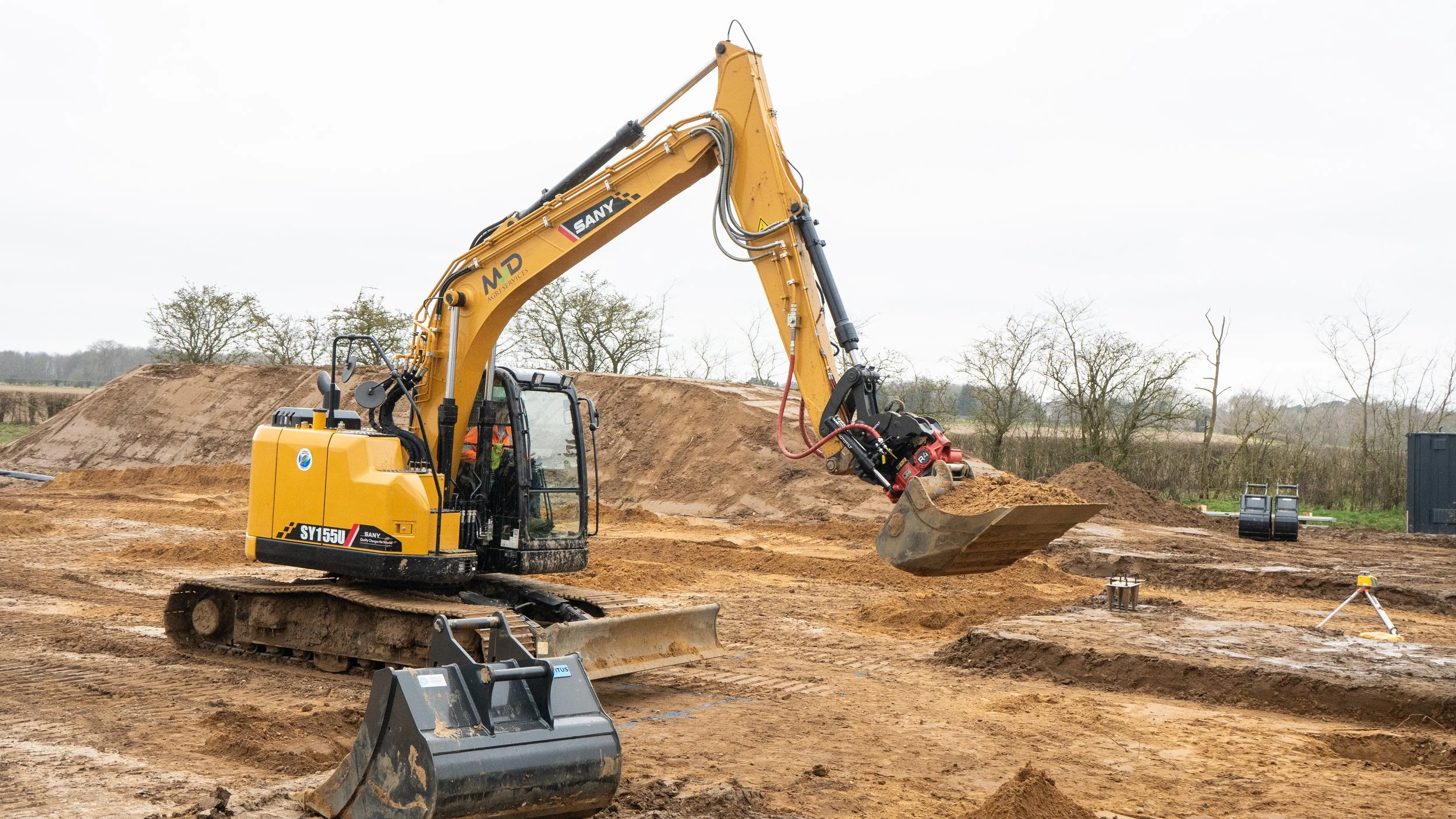 MJD excavator working on site