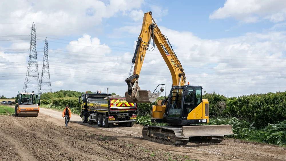 New farm track being built by MJD