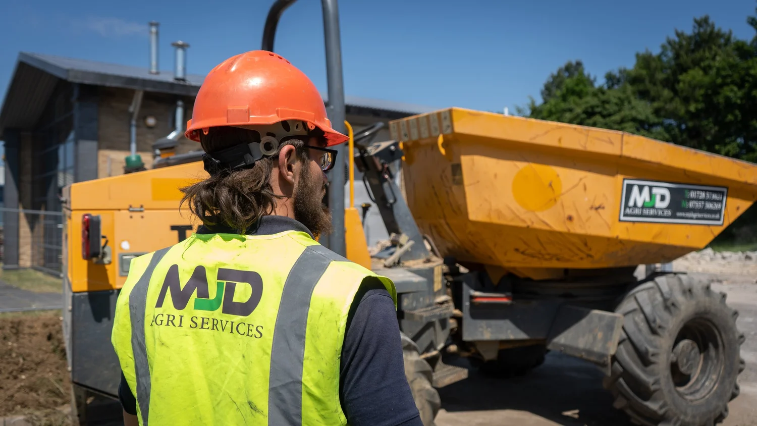 MJD Agri Services team member on site
