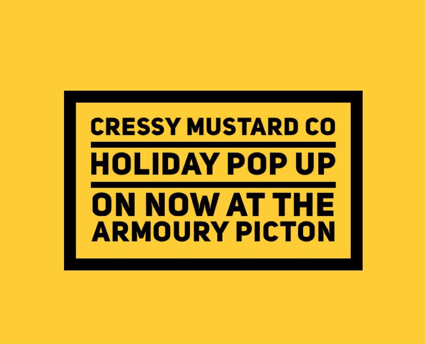 ✨ CRESSY MUSTARD HOLIDAY POP UP✨

Picton! We&rsquo;ve arrived with all ur mustard faves &amp; more☺️

- Holiday special 3 for $25 mustards (hello stocking stuffers)

- Imported Oaxacan glass 

- Sun dried, hand picked Oaxacan coffee by the pound

- P