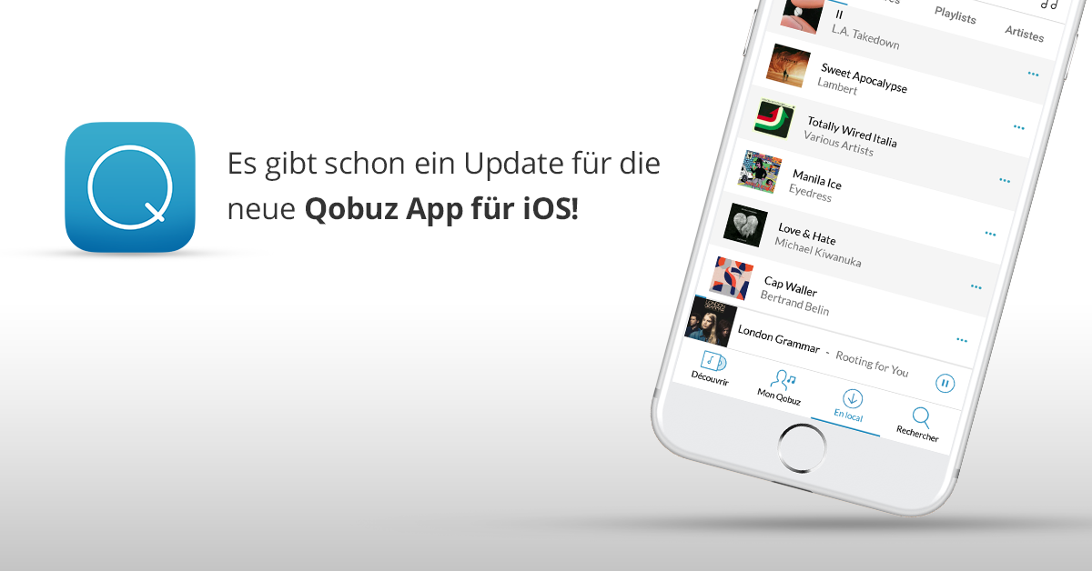 Es gibt schon ein Update für die neue Qobuz App für iOS!
