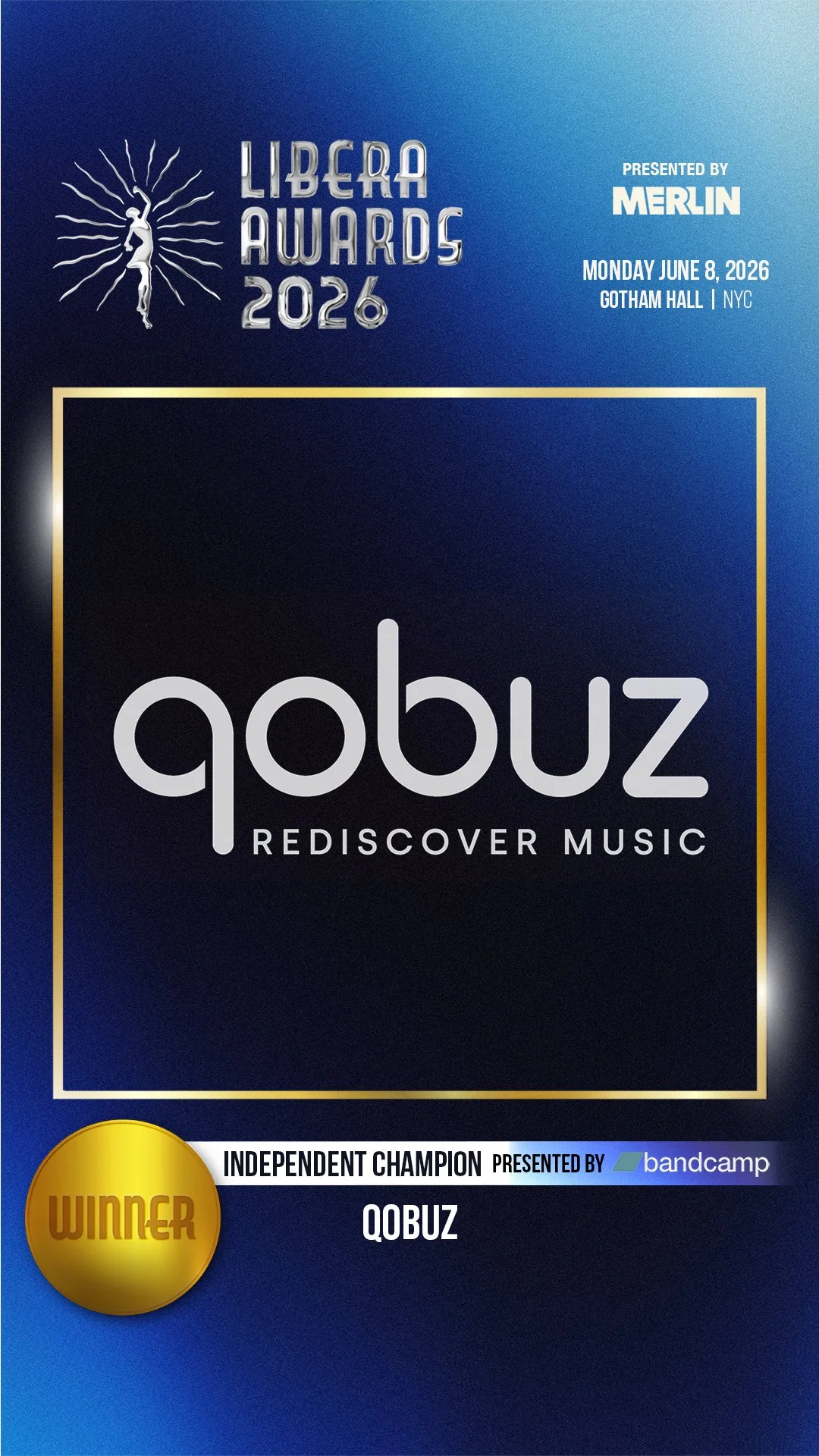 Qobuz named "Independent Champion" at 2026 Libera Awards
