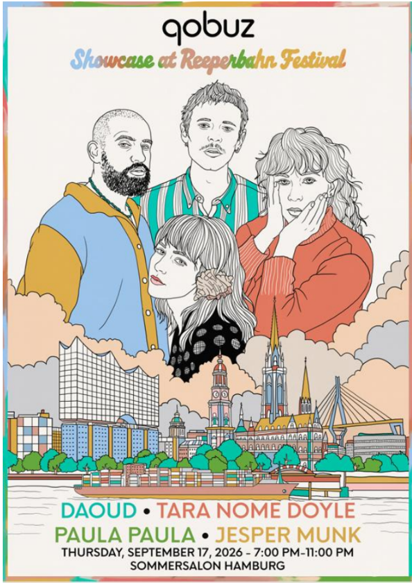 Qobuz beim Reeperbahn Festival 2026:Eigener Showcase und Engagement für musikalischeNewcomer:innen