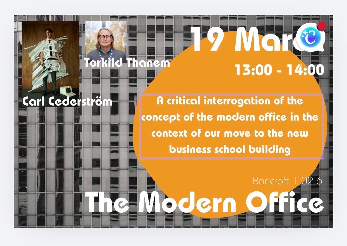 CLaSP Lunch-time Seminar: The Office Now and Then