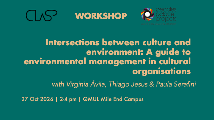Workshop: Intersections between culture and environment: A guide to environmental management in cultural organisations
