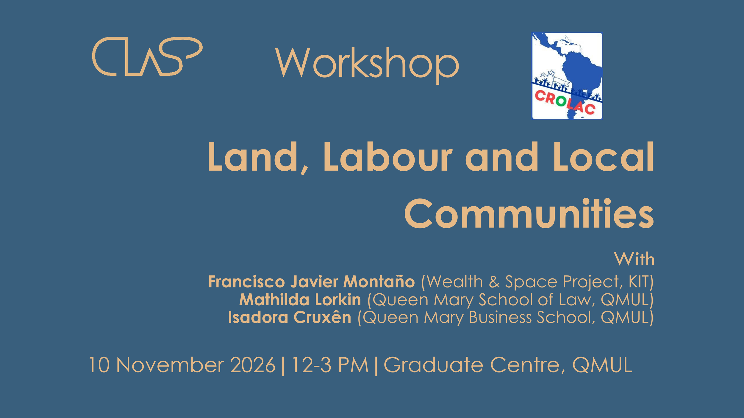 PhD Workshop: Land, Labour and Local Communities