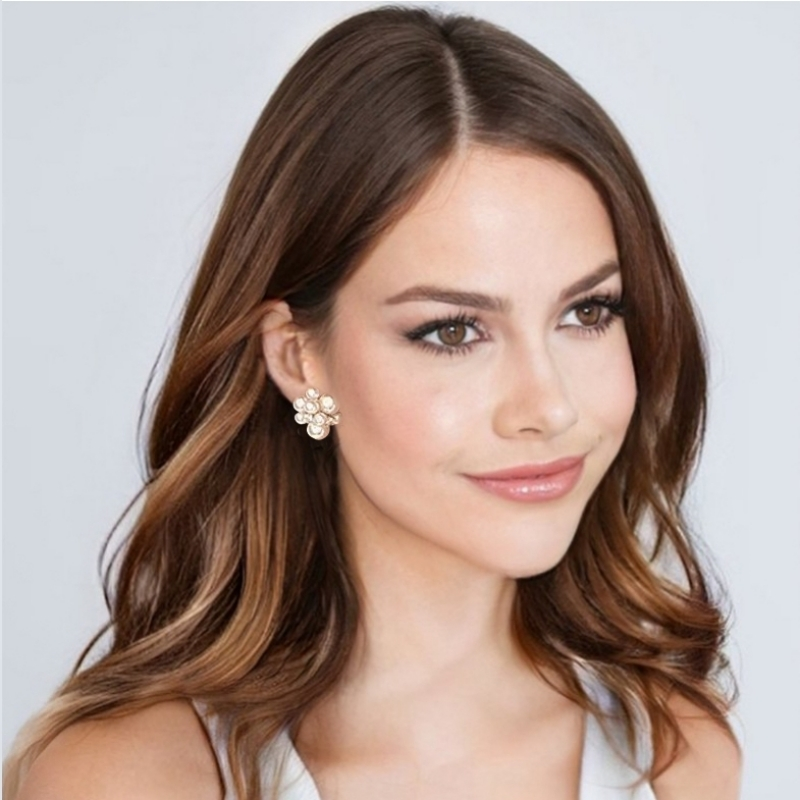 Cubic zirkonia perleøredobber (9372)