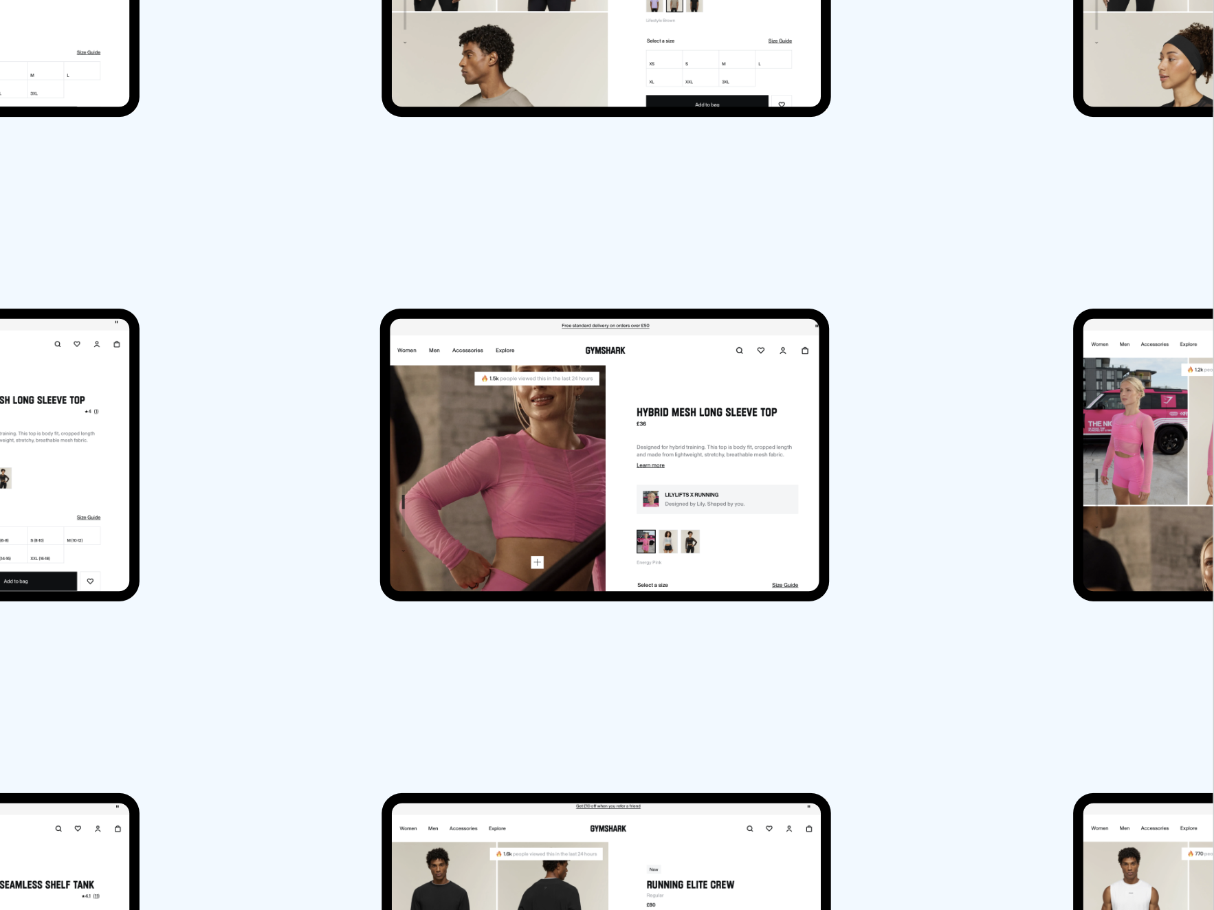 Gymshark PDP x Product Education