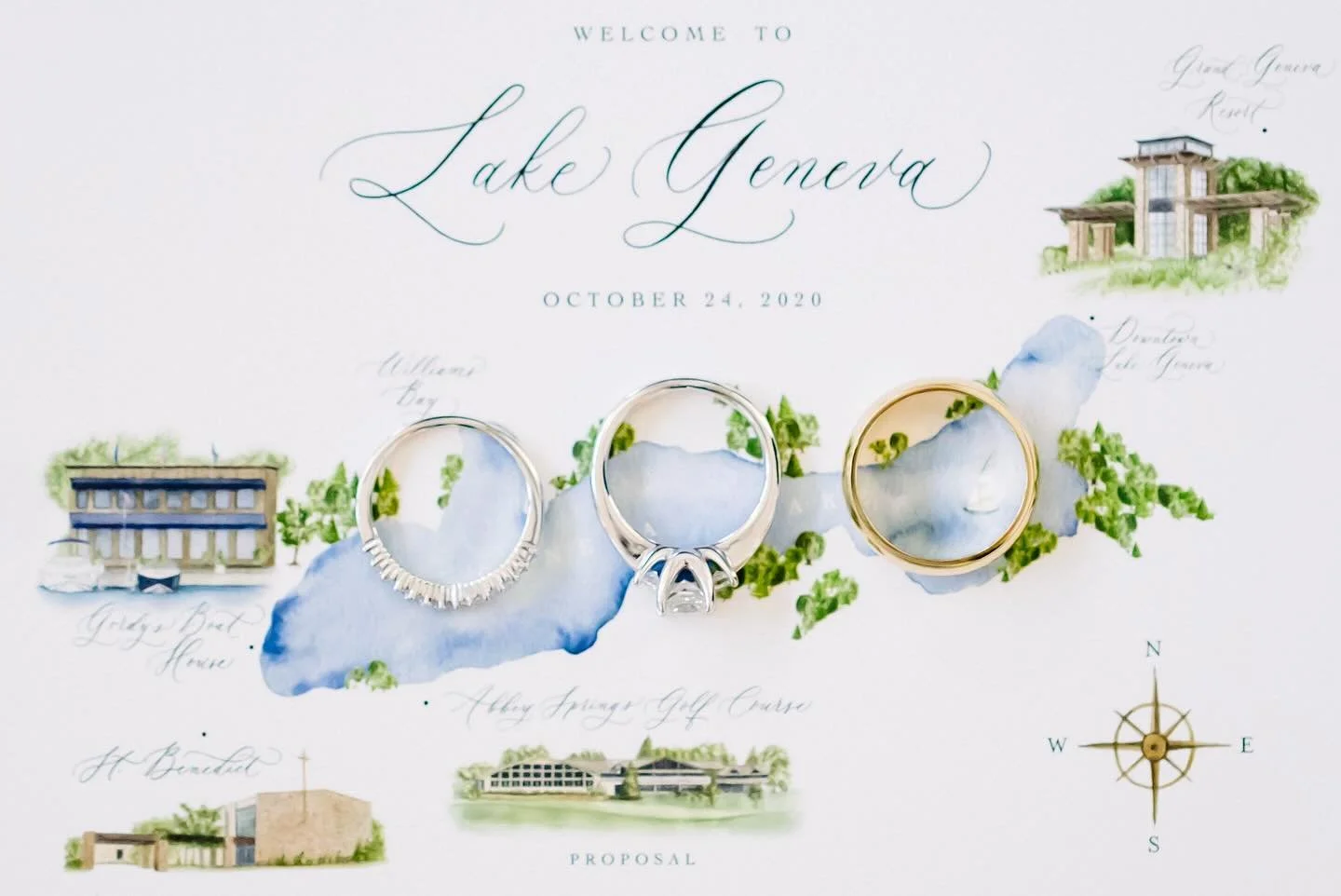 Throwing it back to Kaitlyn &amp; Jake&rsquo;s beautiful Autumn wedding in Lake Geneva. 🍂 and sharing some landscapes that don&rsquo;t get much attention on this platform 🥰 Happiest Anniversary to these two.

@grand_geneva 
@love.is.grand 
@frontie