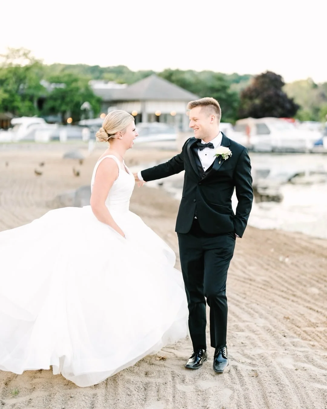 10 out of 10 recommend stepping away from the reception for 10 minutes to dance on the beach. Just the two of you 🥰 Loved this day capturing Julia &amp; Nathan at The Abbey in Fontana, WI so much. 

Venue / @abbeyresort 
Planning / @graceful_events_
