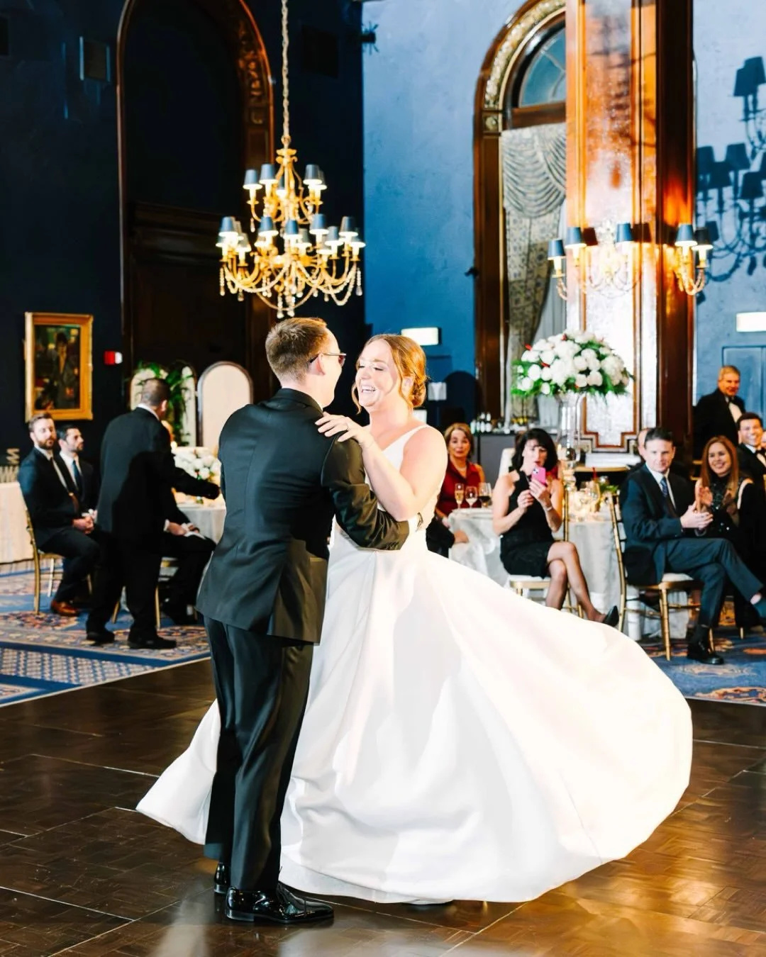 Mary Grace &amp; Bill Part II 
This reception at @ulcchicago deserved its very own separate sneak peek. Truly, I cannot imagine anywhere more perfect for a Christmas Wedding than here. It was magical, the dance floor was 🔥, and watching Mary Grace &