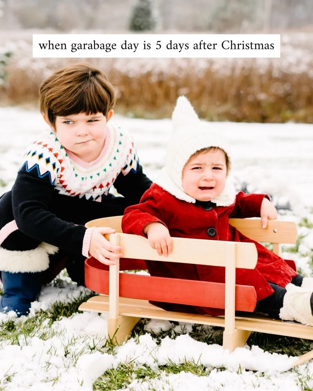 Always trying to get creative with how we can incorporate my all time favorite Christmas photo. Yes, this was our attempt at taking Christmas photos of our kids at 1 &amp; 5 years old. Please know you&rsquo;re not alone. &hellip;these are all of our 