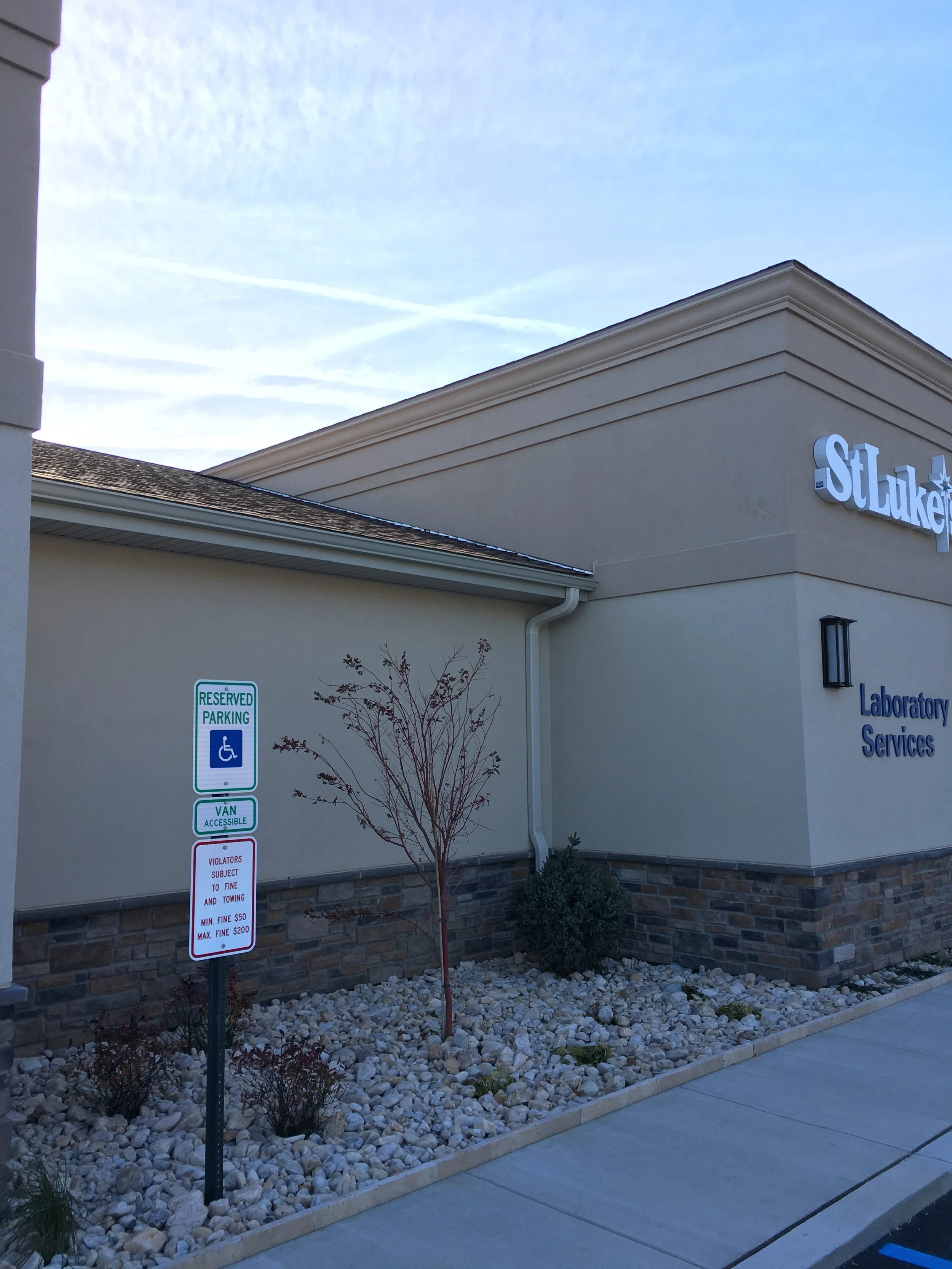 Commercial installation of K-gutter at St. Luke’s University Health Network building.