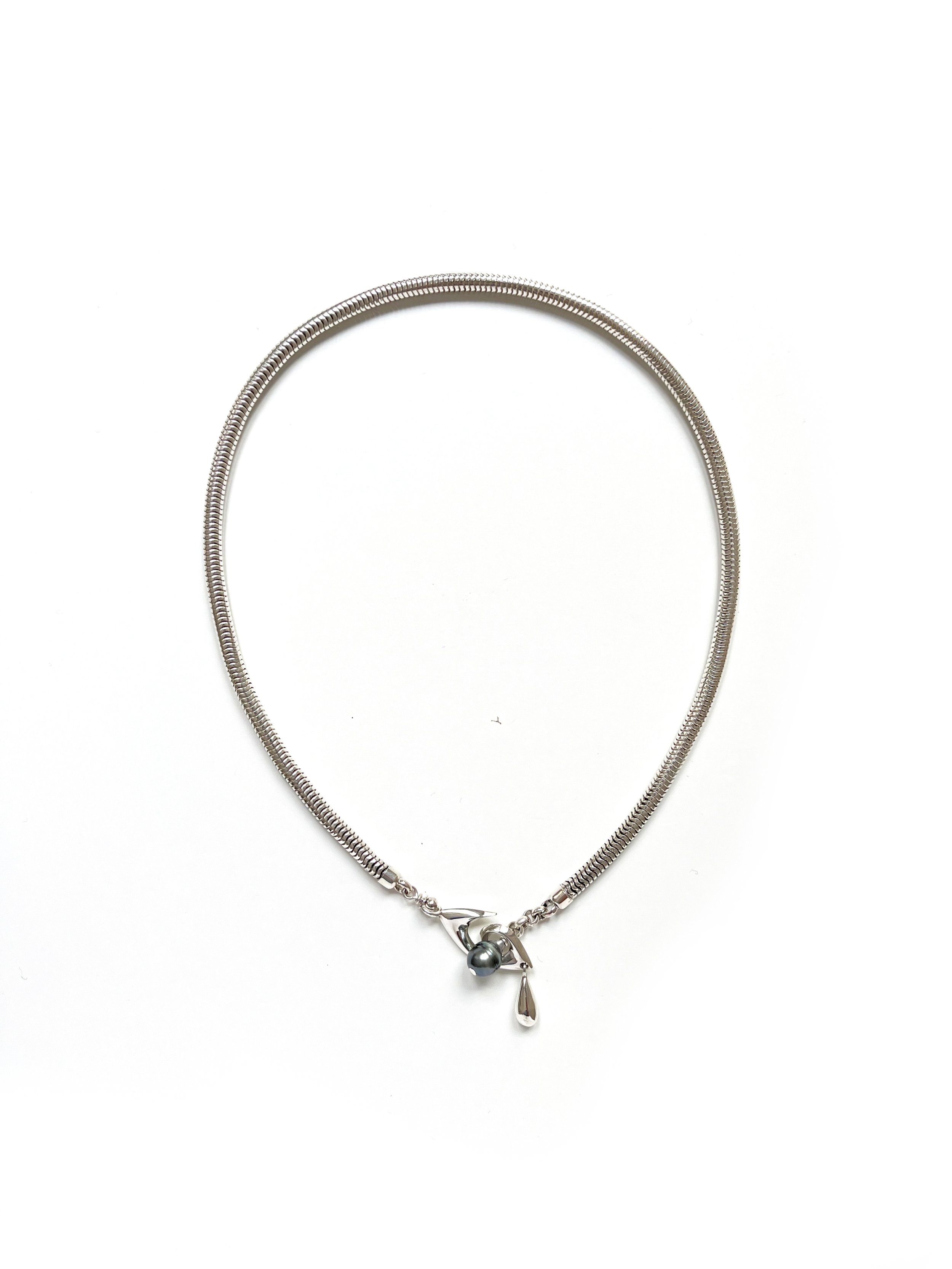 Teardrop Necklace - Snake Chain