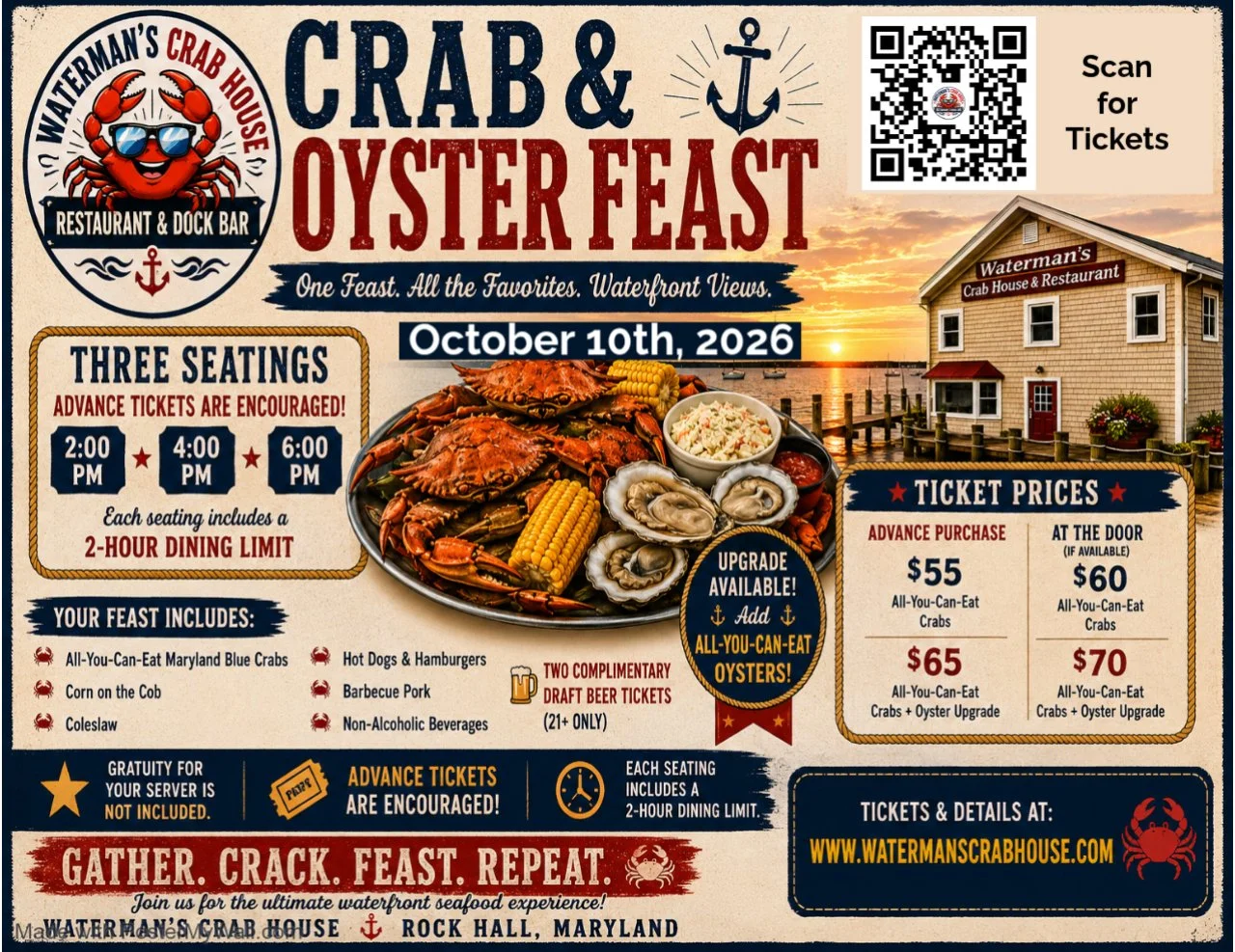 Waterman's Crab House - Crab/Oyster Feast
