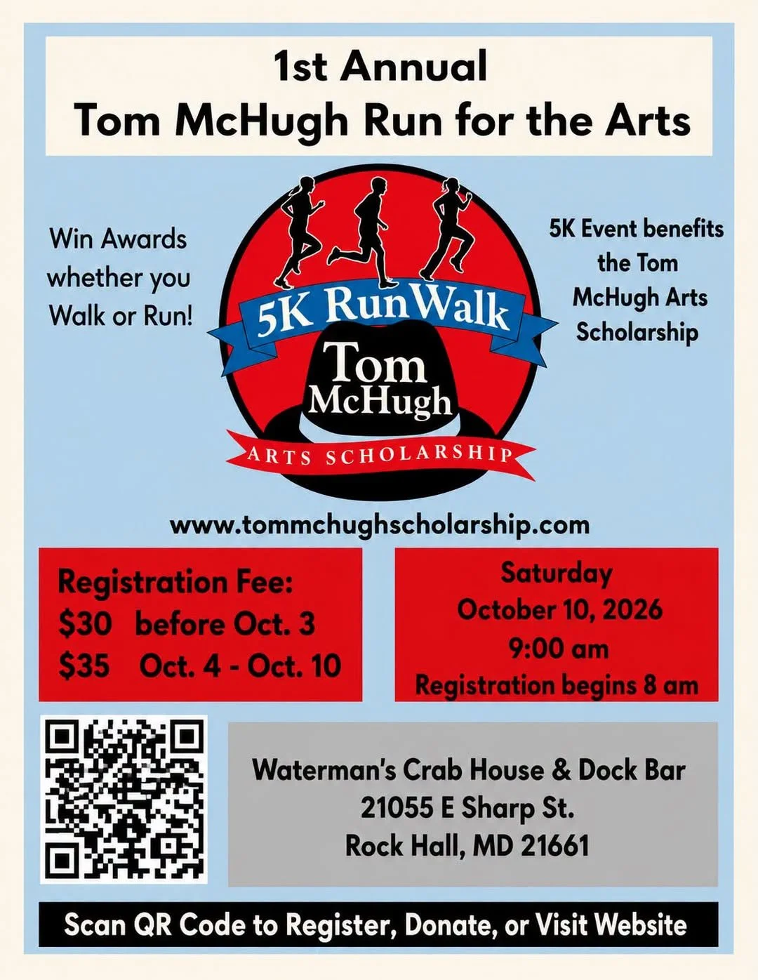 1st Annual Tom McHugh Run for the Arts! 