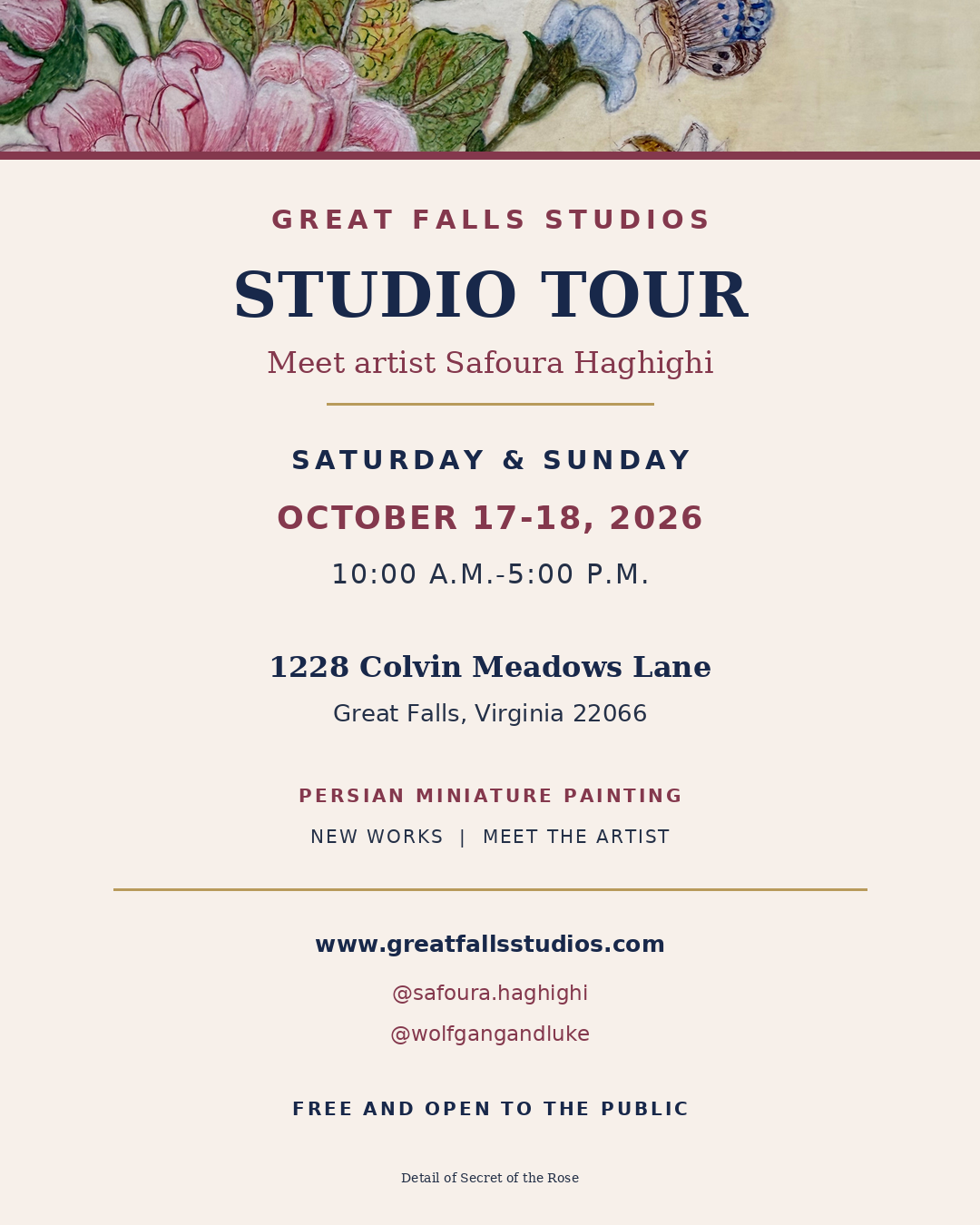 Studio Tour 2026 with Safoura Haghighi