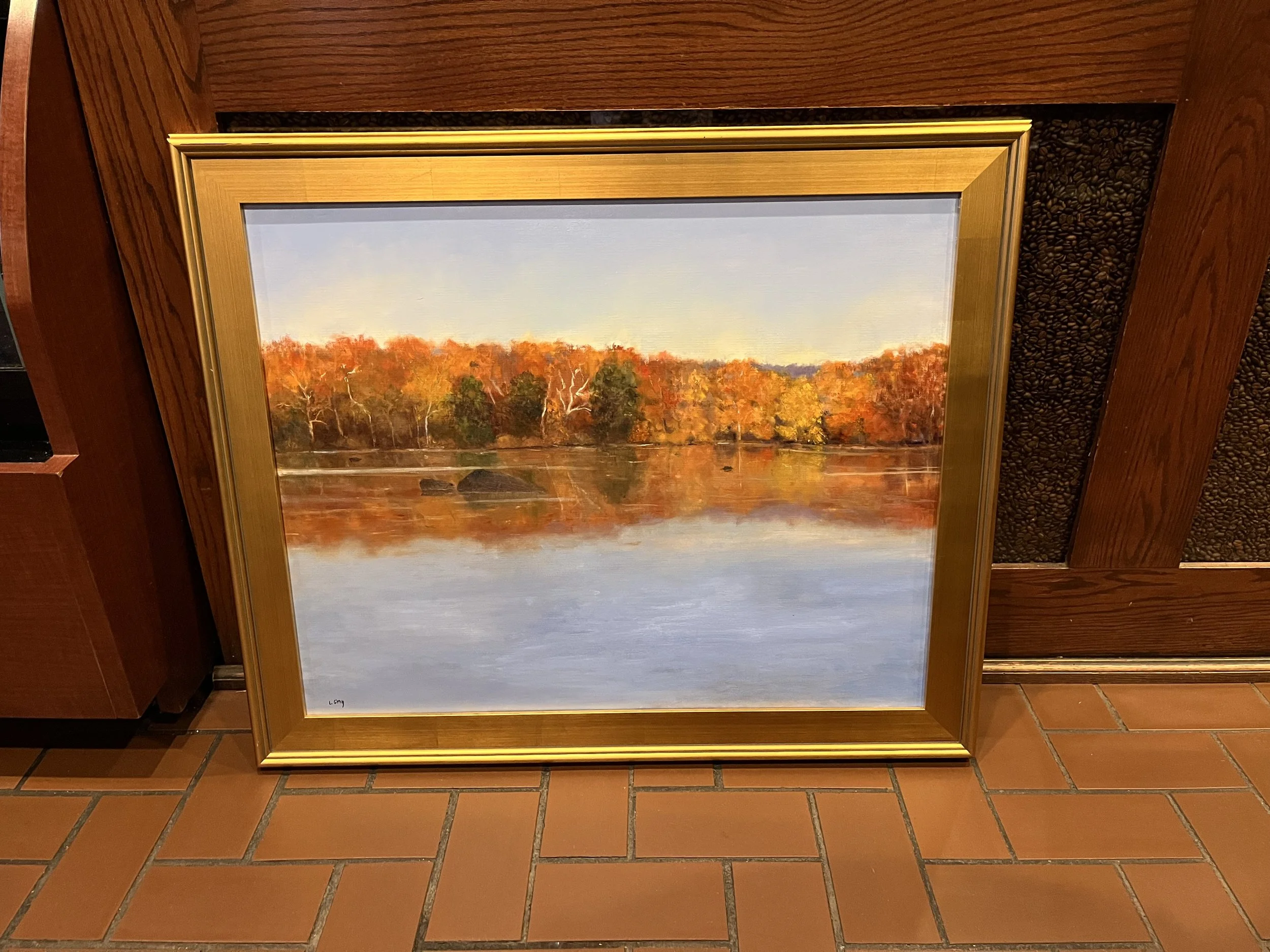 Old Brogue - Layla Grey...didn't get a chance to snap it when it was freshly hung as it was purchased within minutes of hanging it!