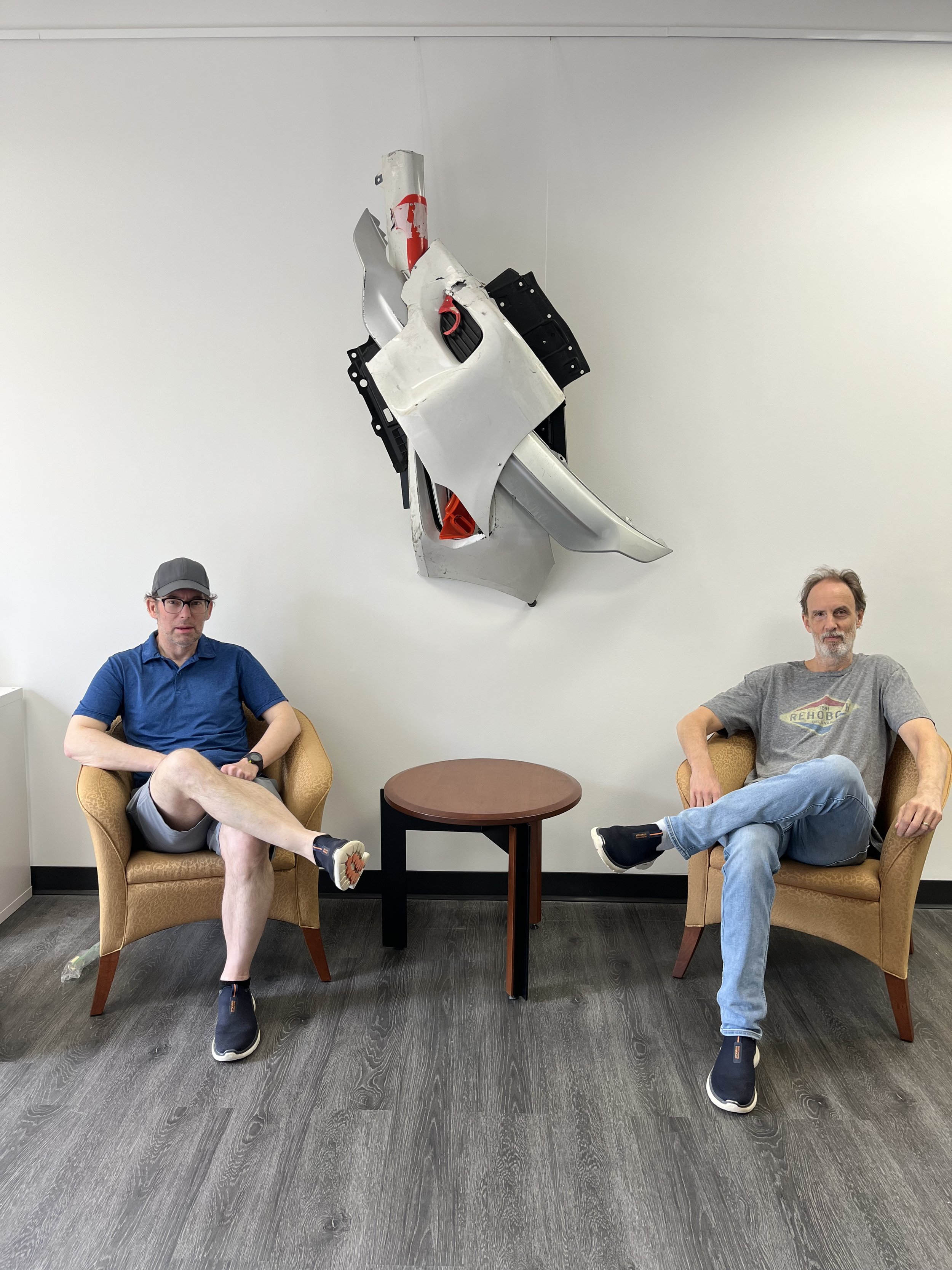 The artists waiting to receive you - Doug Fuller on the left and Doug Schulte on the right.
