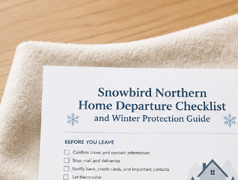 Snowbird Northern Home Departure Checklist