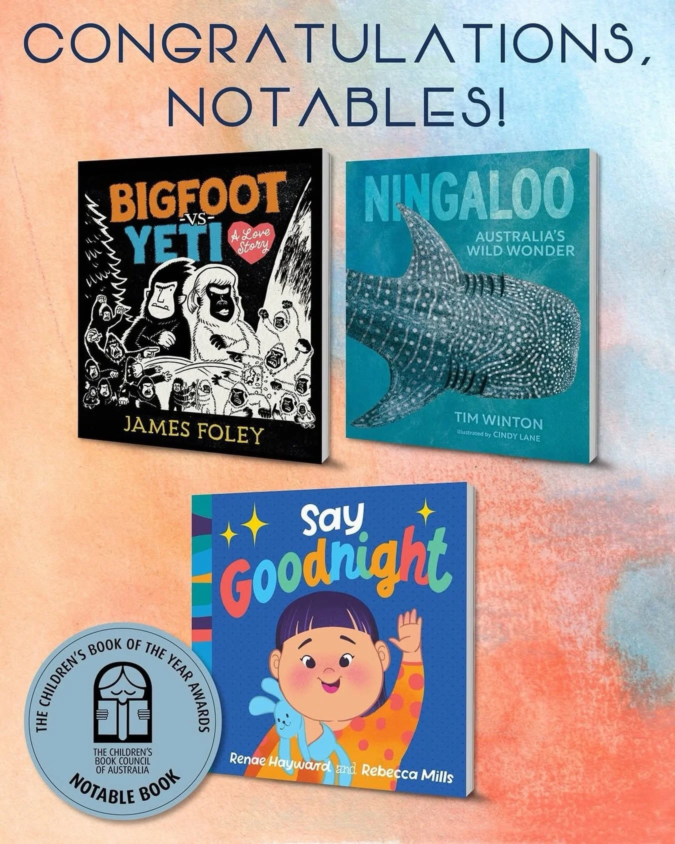 Absolutely thrilled! Thanks to @cbcaustralia, all the hard working team at @fremantlepress, and the incredible @tim_winton_69! Congratulations to all the Notable book creators! 🌟
Repost from @fremantlepress : The CBCA Book of the Year Award Notables