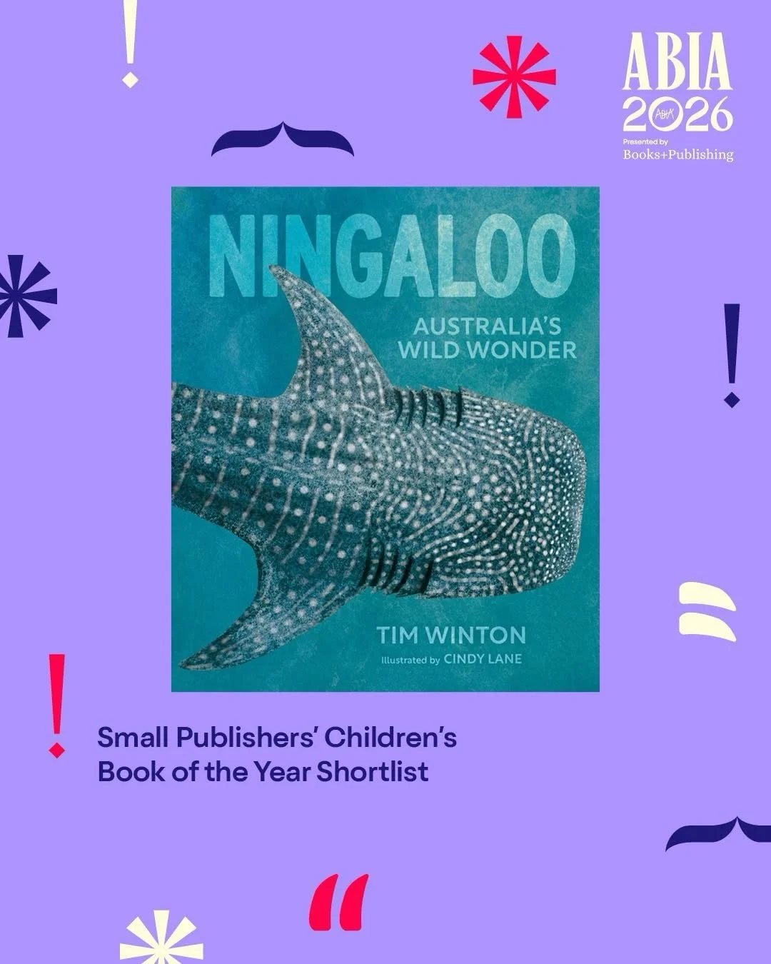 So thrilled to see Ningaloo on the shortlist! 🌟 Thanks  @abia_awards 🩵
Repost from @abia_awards : "Announcing the 2026 Australian Book Industry Awards shortlist for:

📚 Small Publishers&rsquo; Children&rsquo;s Book of the Year

Congratulation