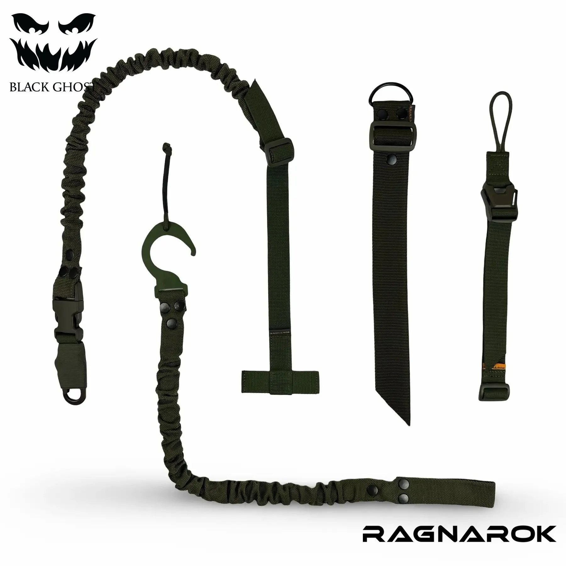 RAGNAROK THOR Single Point Sling Set with Plate Carrier Attachments (Olive)