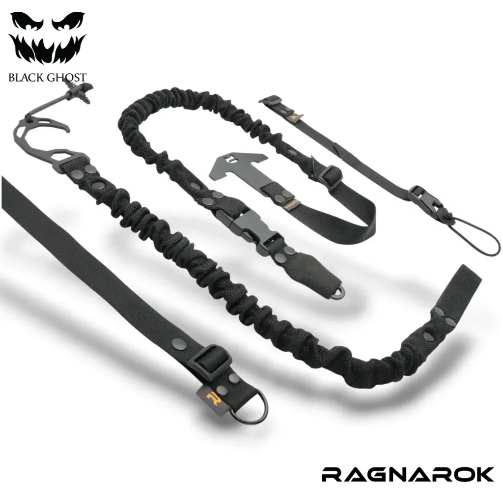 RAGNAROK THOR Single Point Sling Set with Plate Carrier Attachments (Black)