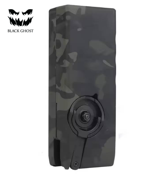 BLACK GHOST® 1000rnd Silenced Hand Crank Airsoft M4 BB Speedloader – Multicam Black