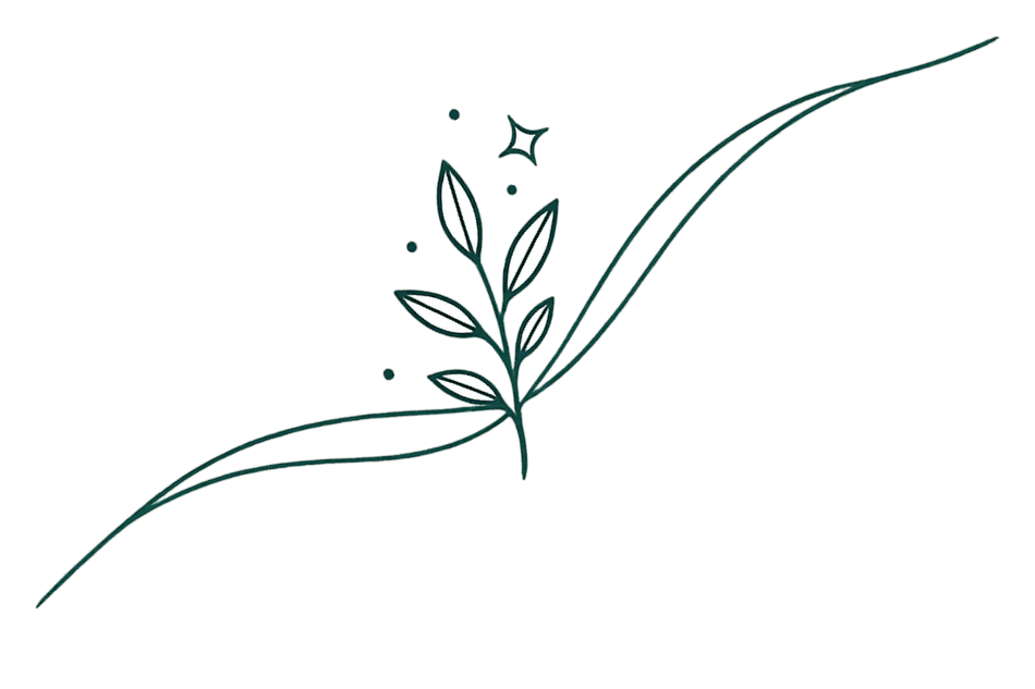 abstract decorative shape with flowers in the middle