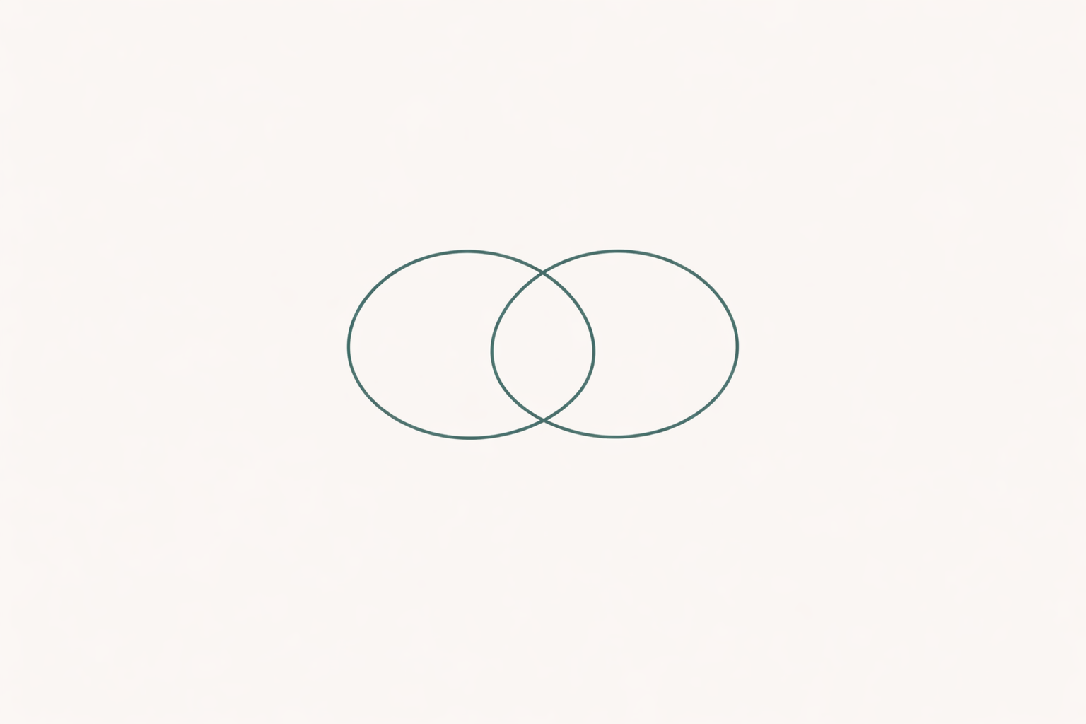 two ovals overlapping in the middle