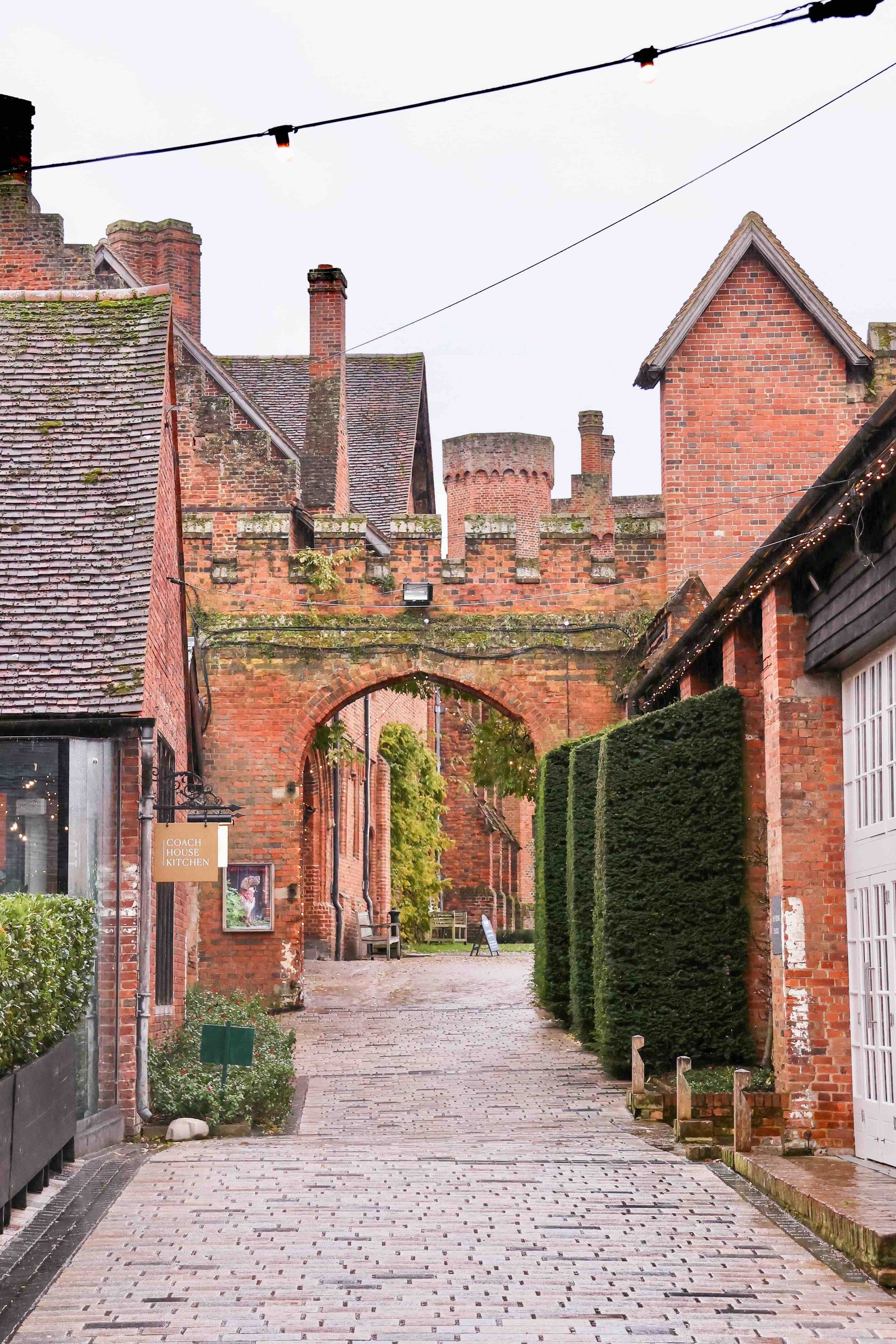 Exterior shot of brick archway in Hatfield House