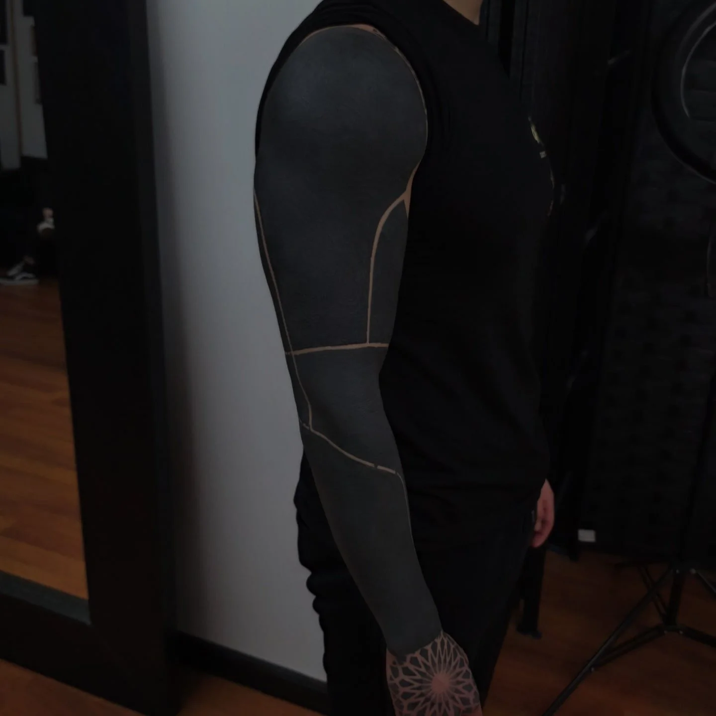 Healed Patchwork Blackout
Covered areas of the sleeve that were originally tattooed.
One more clean up Pass to go.

.

.
.
.
.
.
.
Booking for 2026 in NYC
.
Take care of your tattoo, eat good, listen to your body. I did my part, now your body has to 