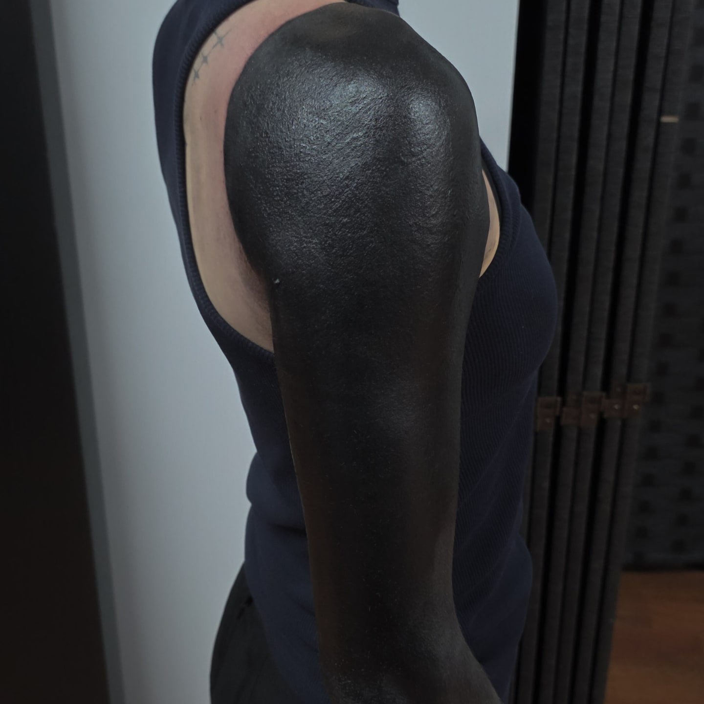 Blackout Upper Arm
.

.
.
.
.
.
.
.
Booking for 2026 in NYC.
.
Take care of your tattoo, eat good, listen to your body. I did my part, now your body has to do its part and you also have to do yours.🔥
.
Blackwork Tattoo Artist located in NYC
.
Be res