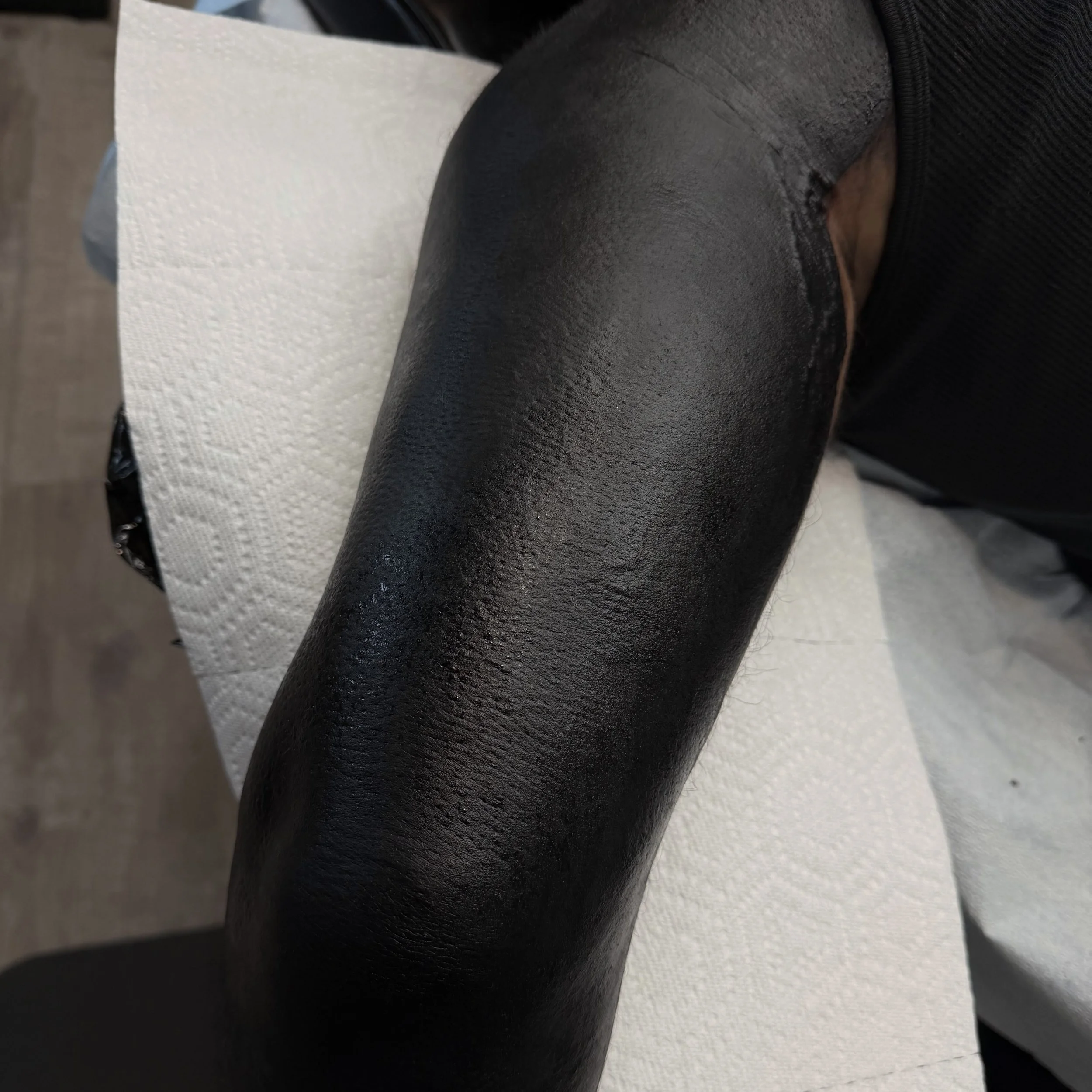 Black upper arm

.
.

.
No ai was used in these photos. F@*k ai
.
.

.
Booking for 2026 in NYC.
.
Take care of your tattoo, eat good, listen to your body. I did my part, now your body has to do its part and you also have to do yours.🔥
.
Blackwork Ta
