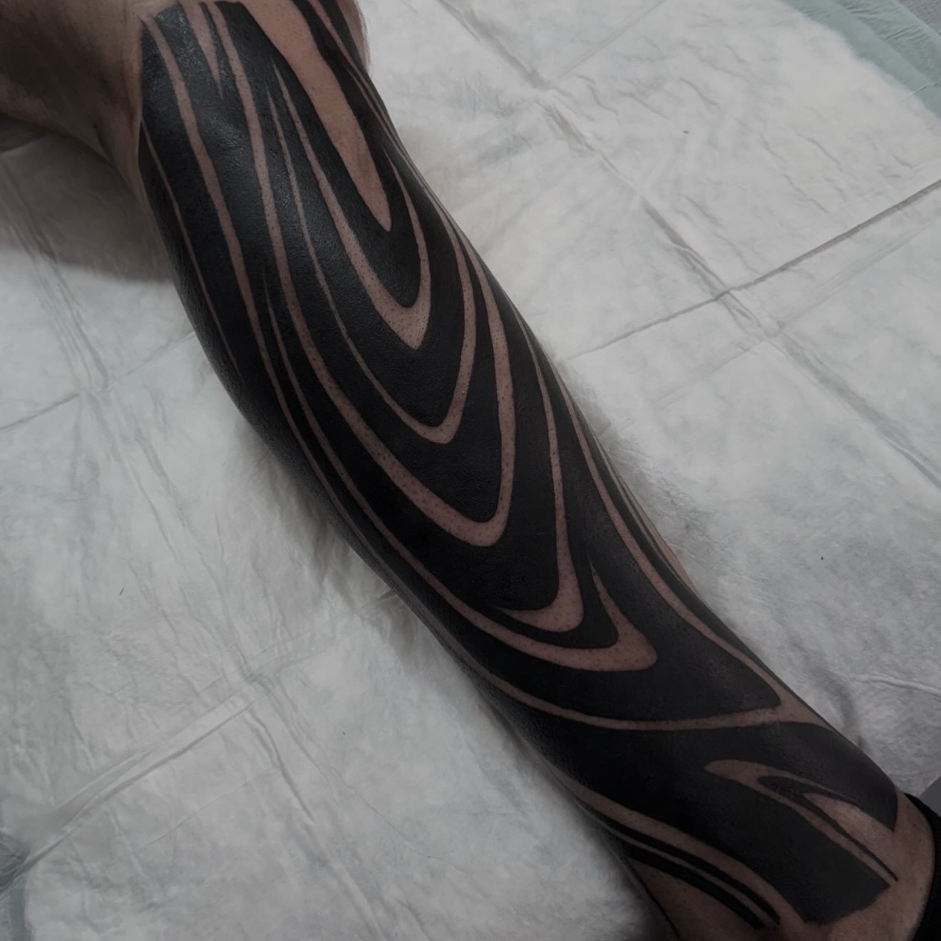 Suminagashi Leg Sleeve Session One.
.
.
.
.
If you want to get blackwork done, send me a DM. I will always have time to blackout something. 
.
@notattoopain use code john10
.
.
.
.
Booking for 2026 in NYC.
.
Take care of your tattoo, eat good, listen